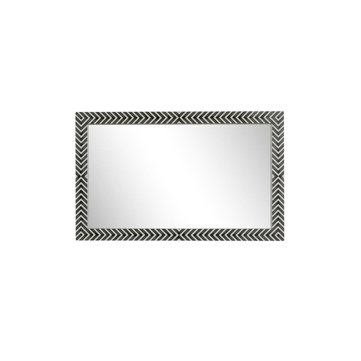 Rectangular mirror 48x30 inch in chevron Wall Mirror by Elegant Decor