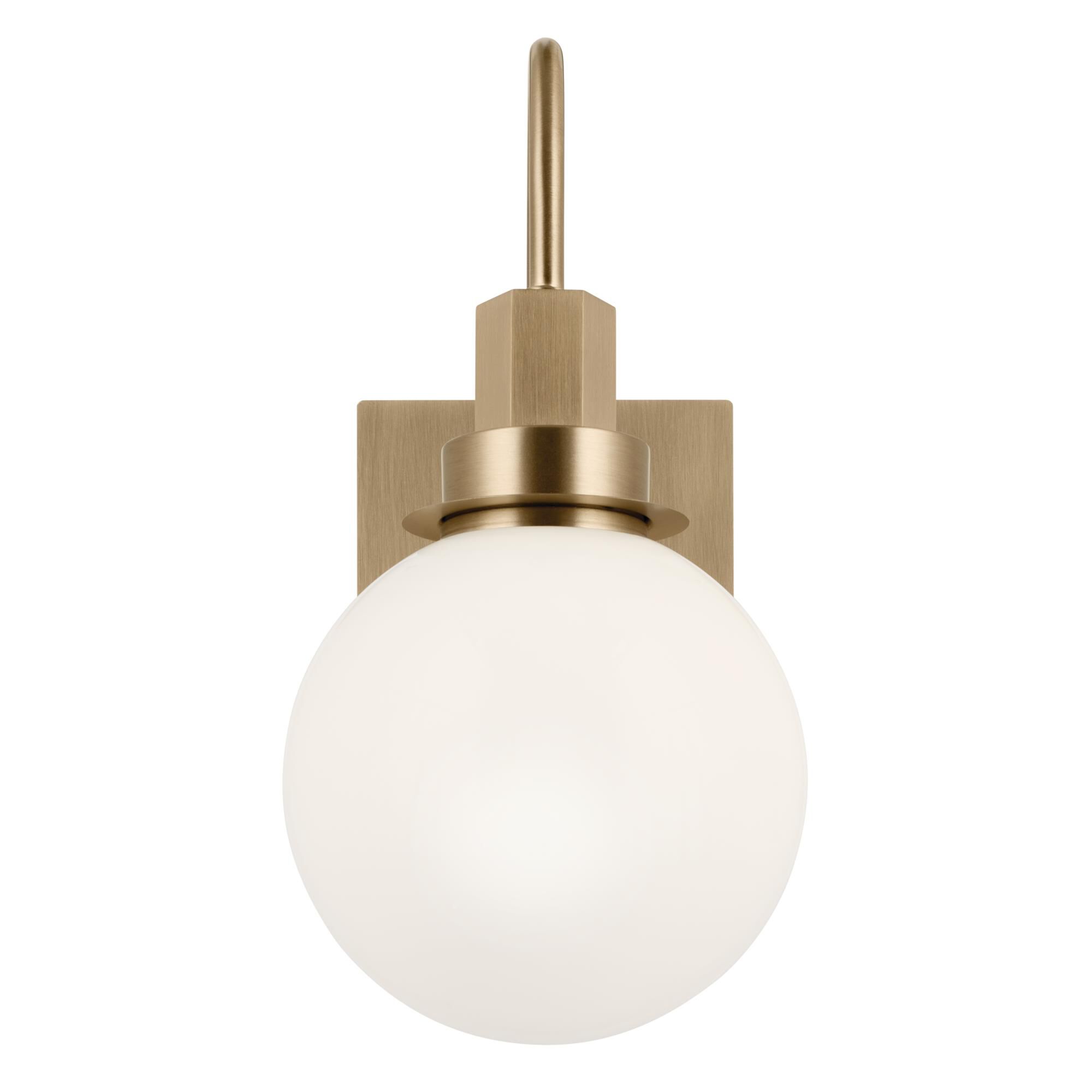 Shown in Champagne Bronze finish and Opal glass