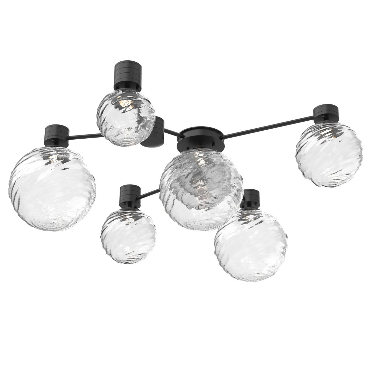 Shown in Matte Black finish and Clear glass