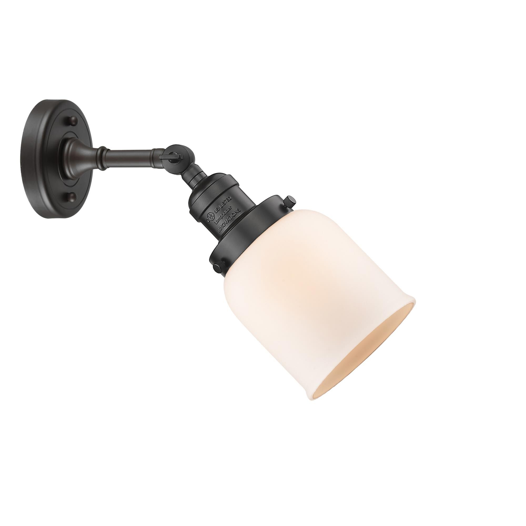 Shown in Oil Rubbed Bronze finish and Frosted glass and None accent