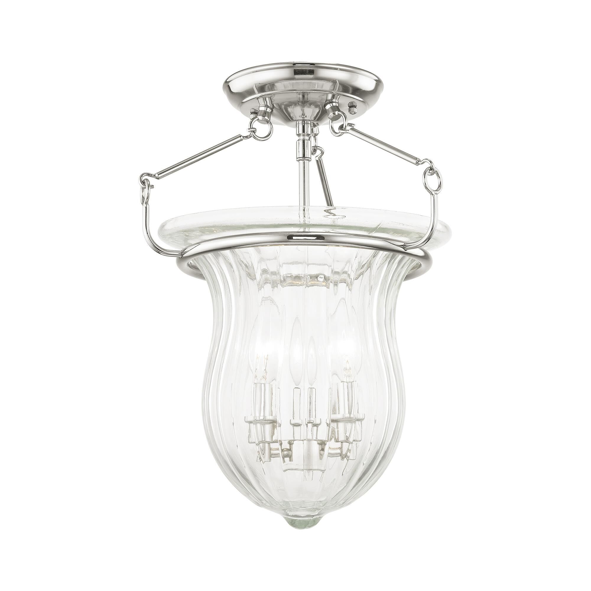 Andover 12 Inch 3 Light Semi Flush Mount by Livex Lighting