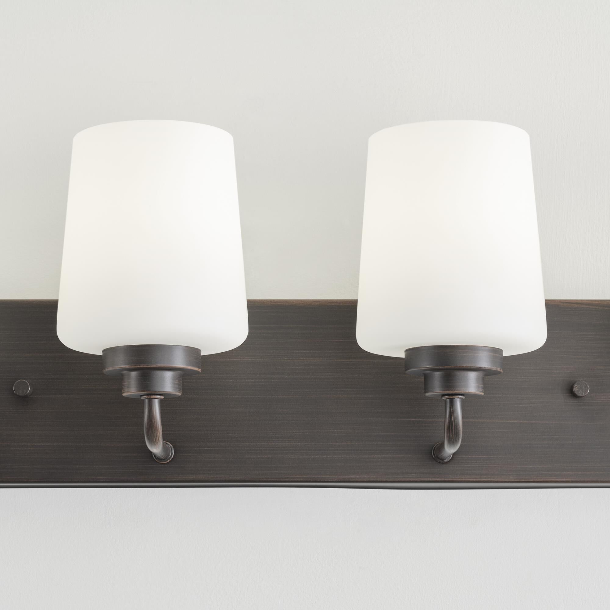 Shown in Bronze finish and Etched with White Inside glass