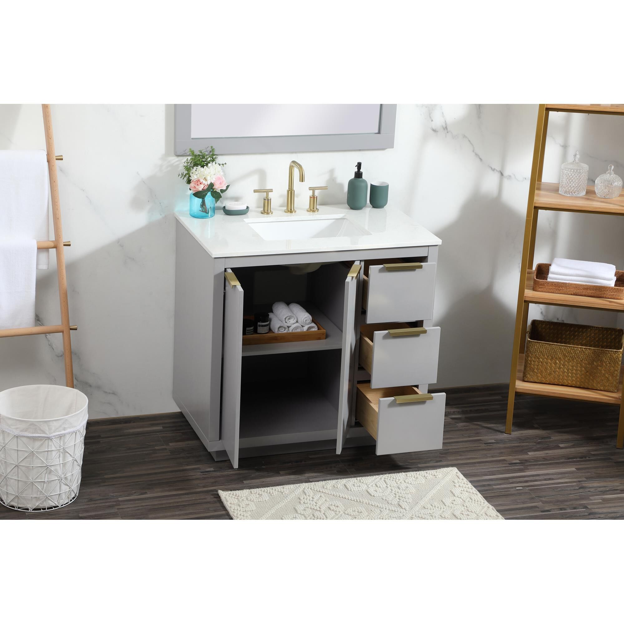 Shown in Grey finish