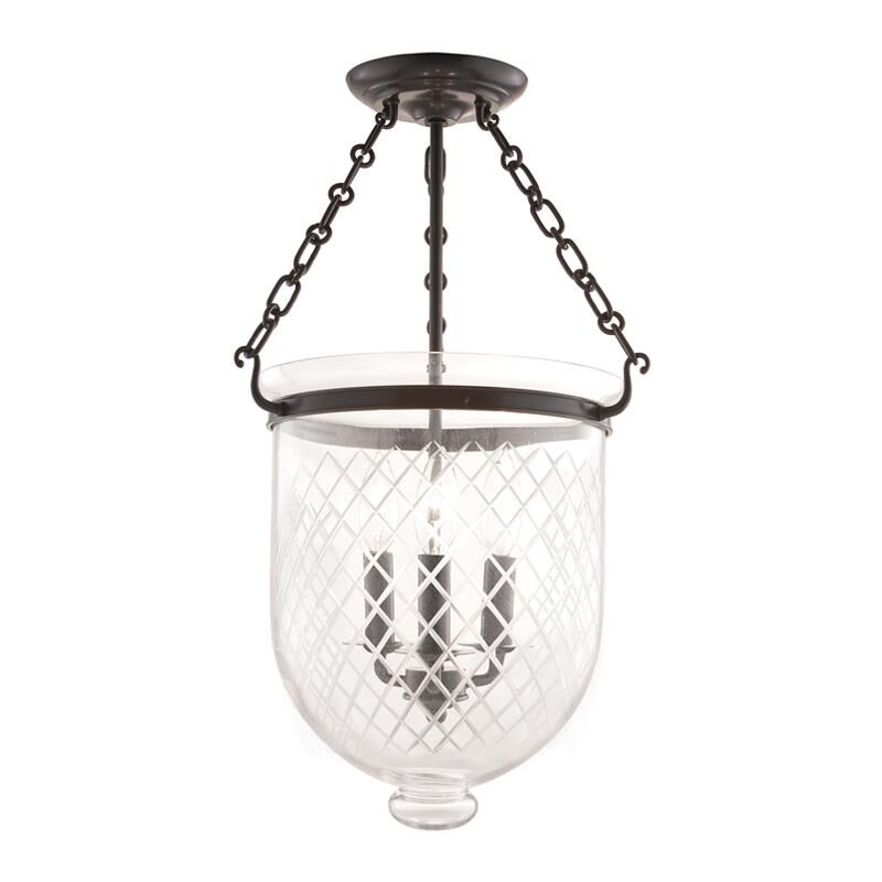 Shown in Old Bronze finish and Clear Diamond Cut glass