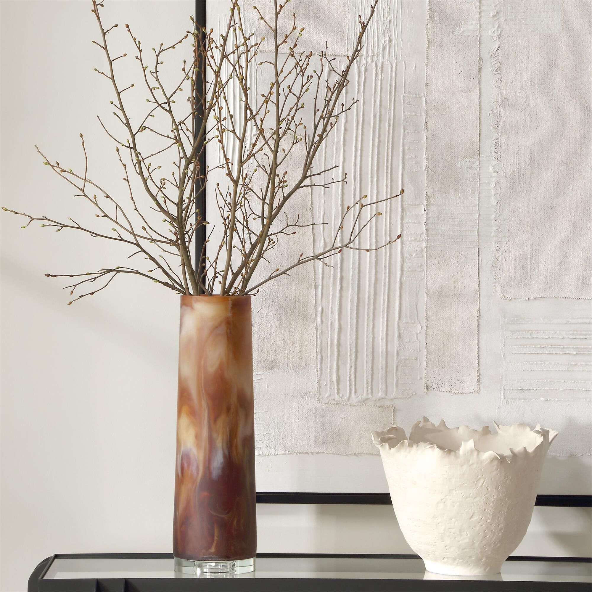 David Frisch Iced 20 Inch Vase-Urn by Uttermost