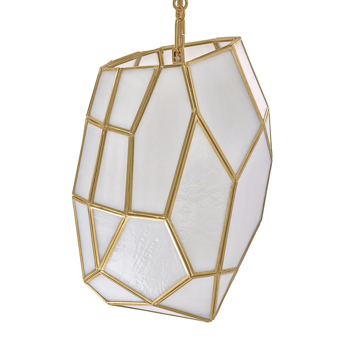 Shown in Brass finish and Milky White glass