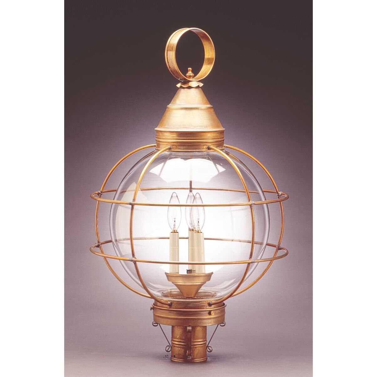 Onion 30 Inch Tall 3 Light Outdoor Post Lamp by Northeast Lantern