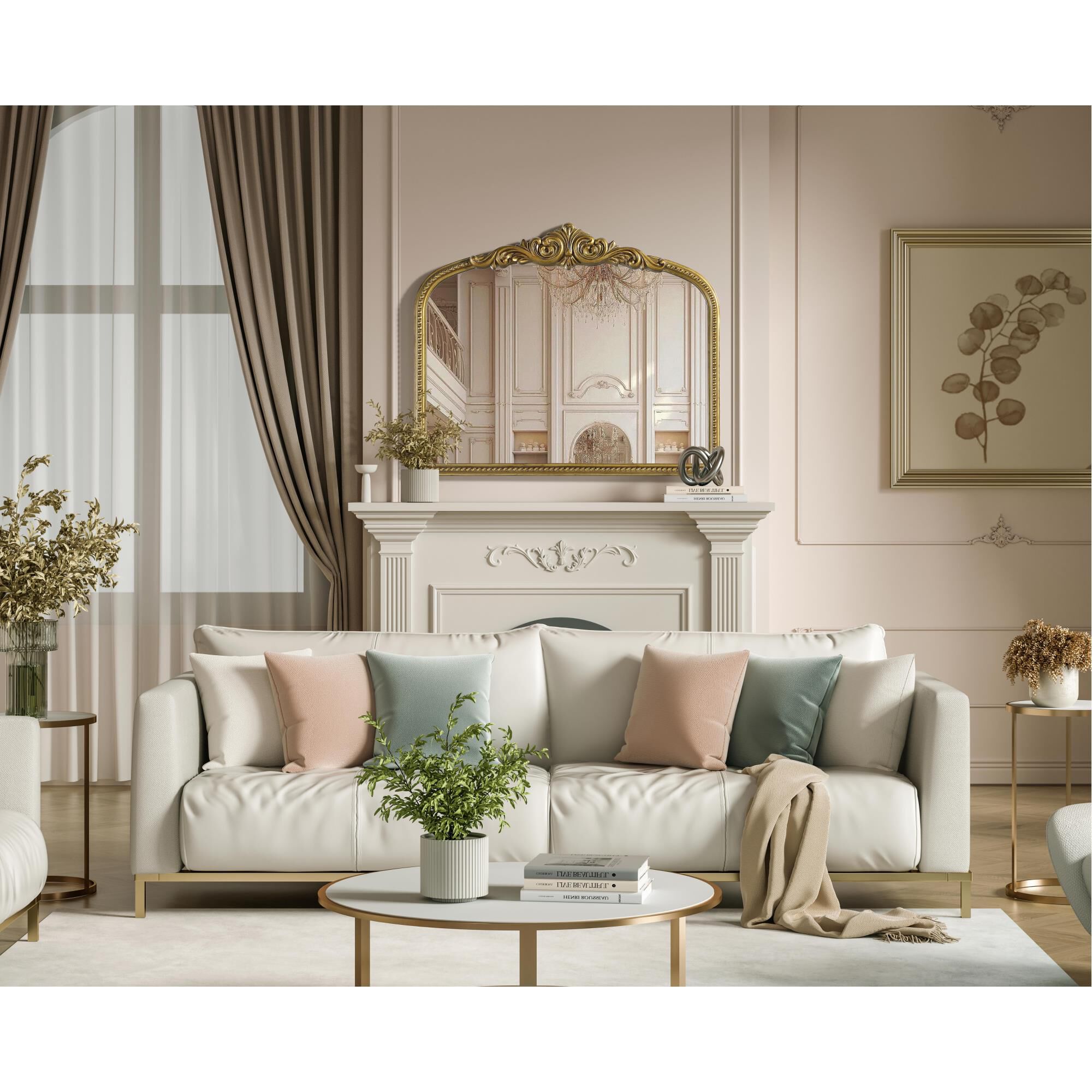 Naomi 30 Inch Decorative Mirror by Elegant Decor