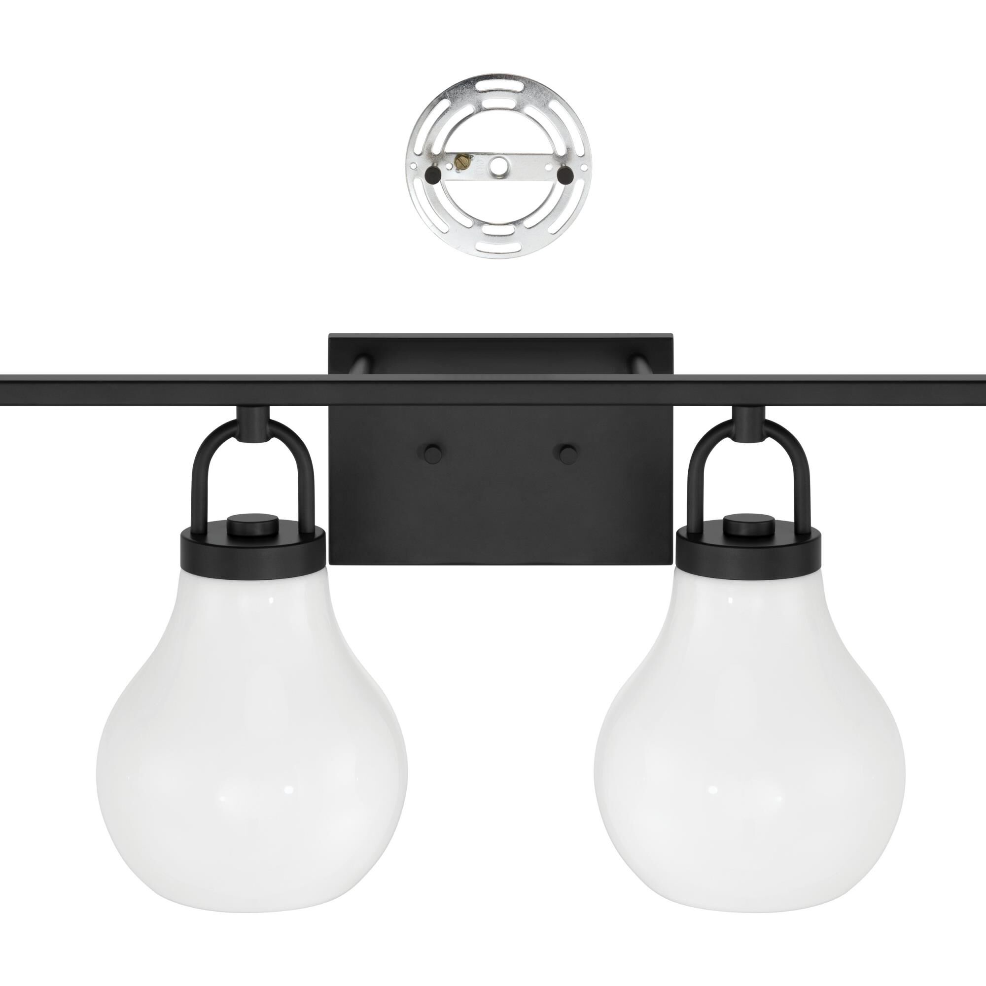 Shown in Matte Black finish and Opal glass