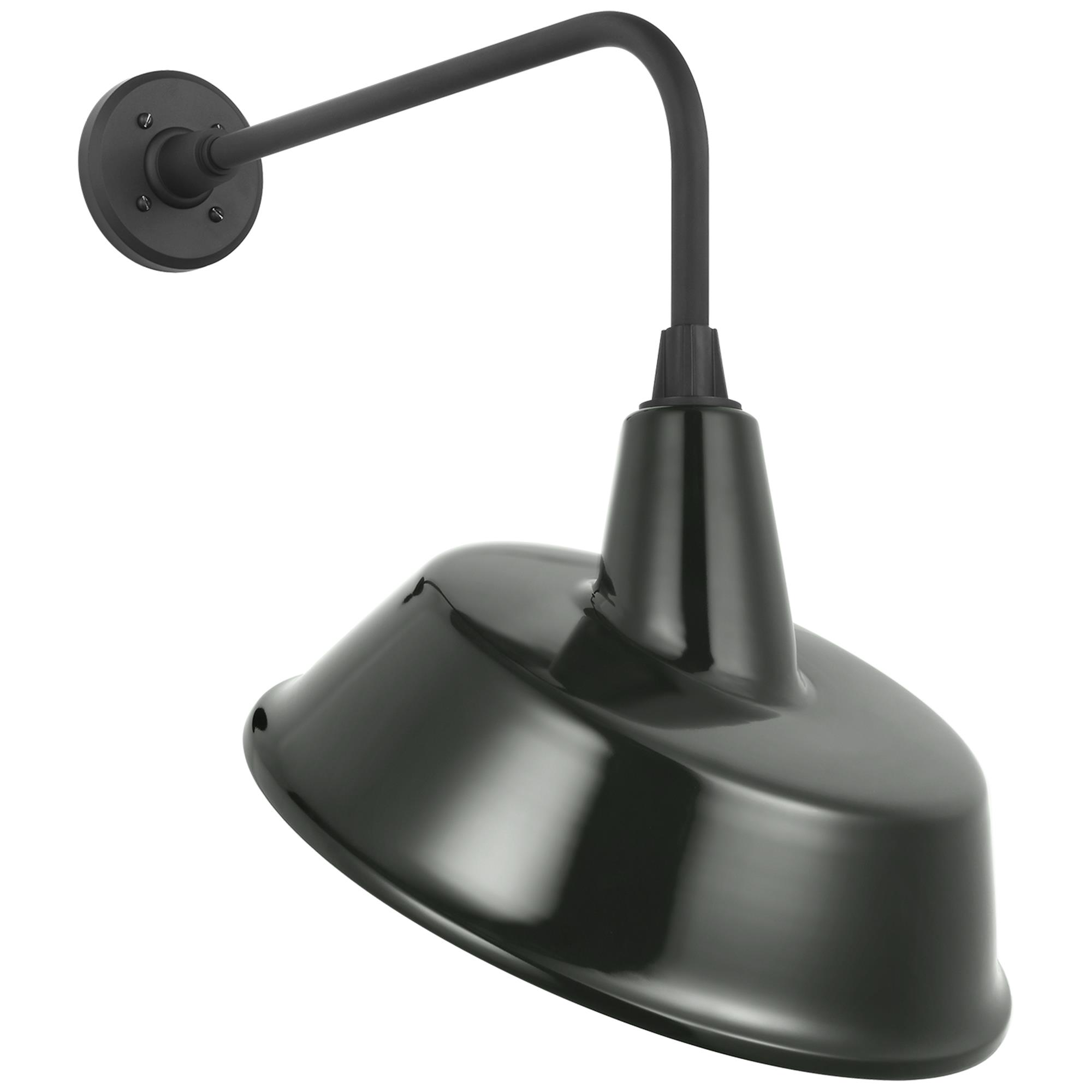 Shown in Matte Black finish and Green shade