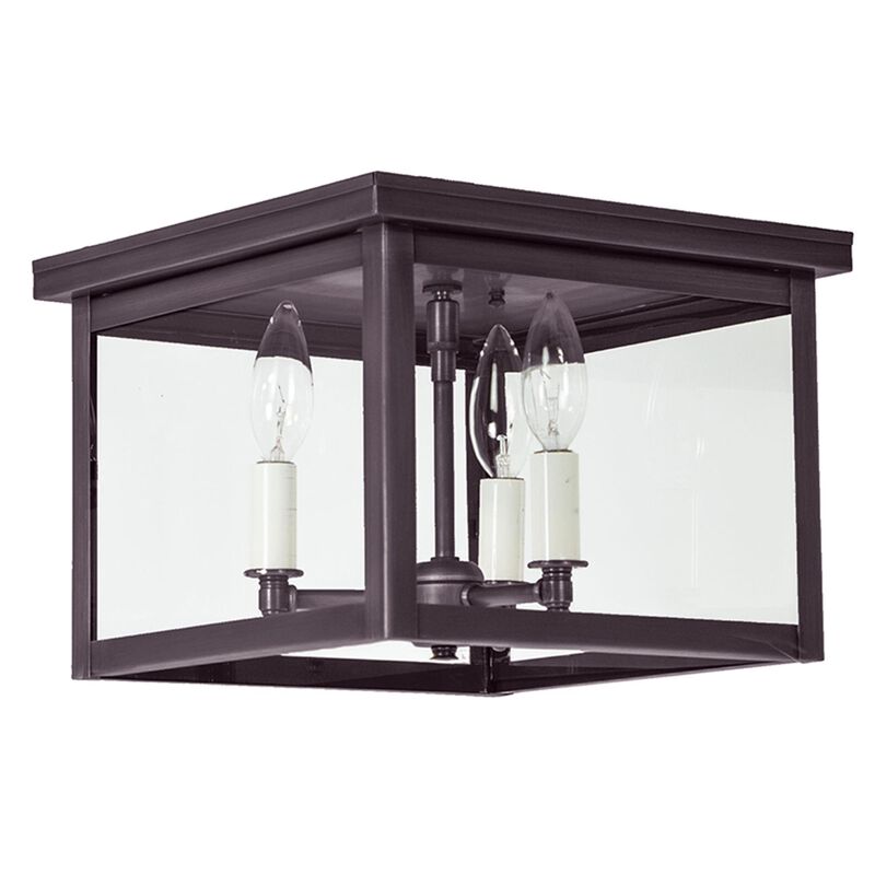 Williams 11 Inch 3 Light Outdoor Flush Mount by Northeast Lantern