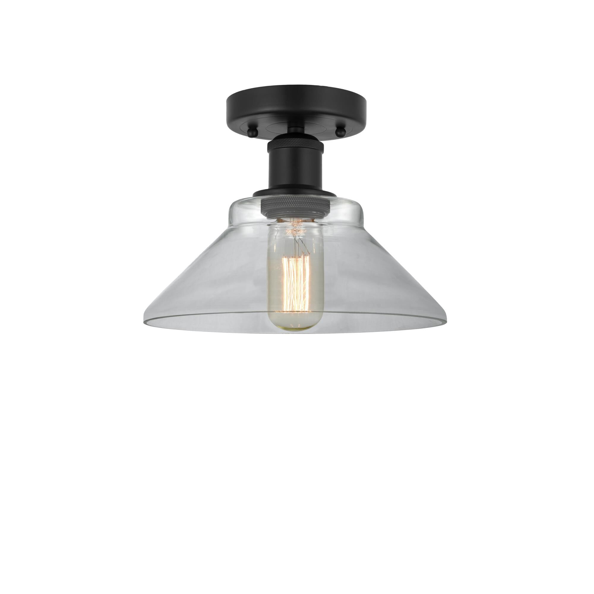 Shown in Matte Black, Clear finish and Clear glass and Clear Glass shade