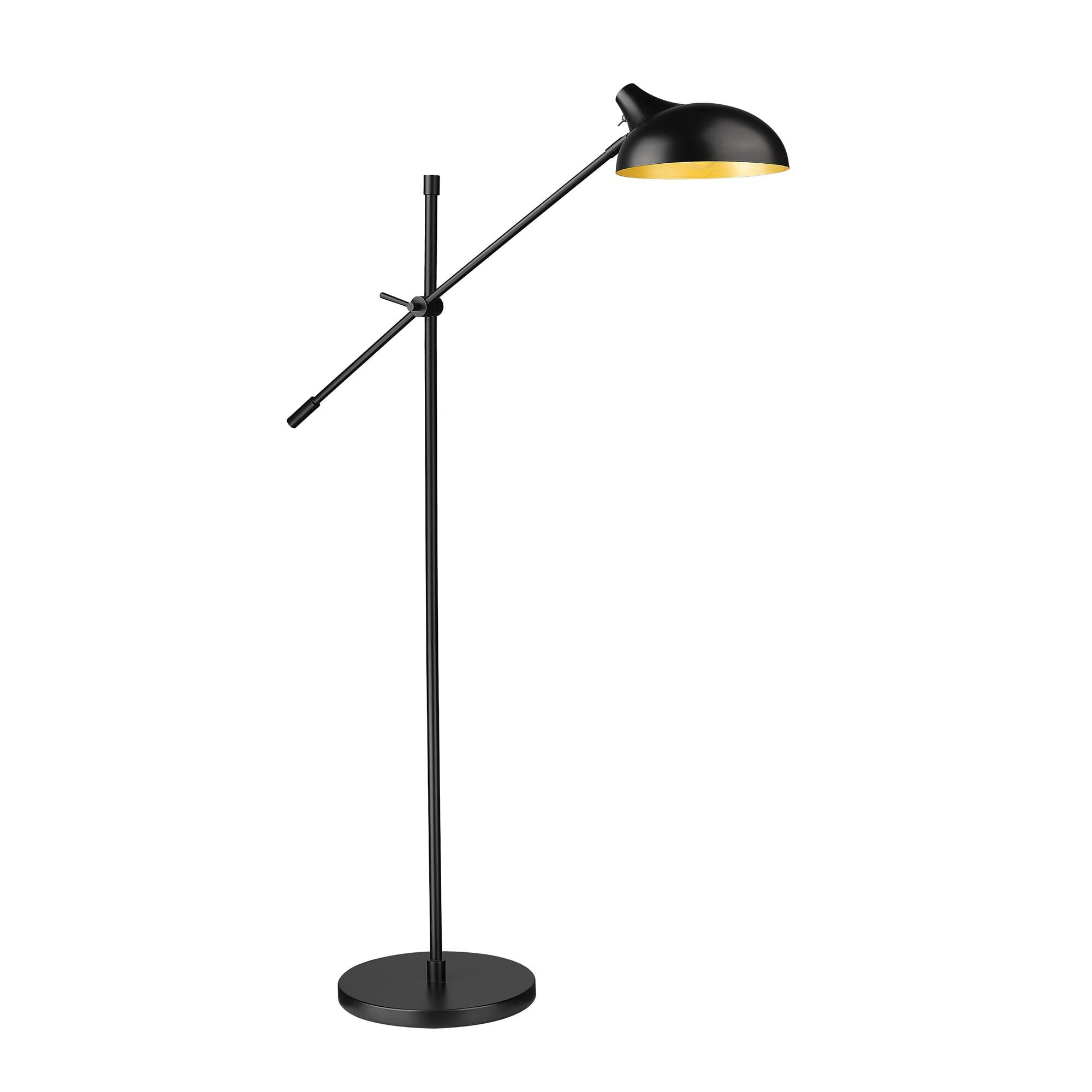 Shown in Matte Black finish and Outer Matte Black and Inner Golden Steel shade