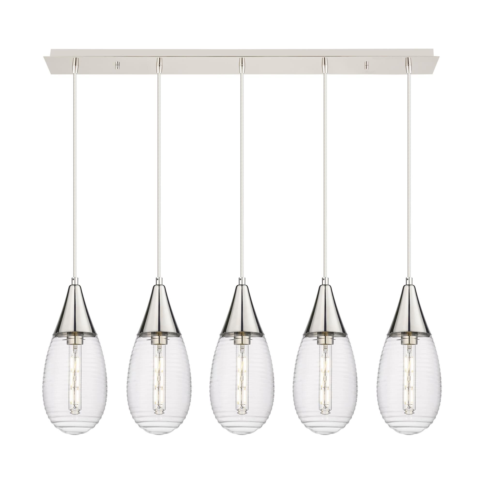 Bruno Marashlian Malone 37 Inch 5 Light Linear Suspension Light by Innovations Lighting