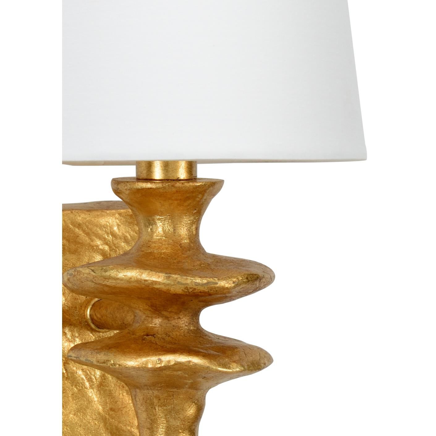 Shown in Antique Gold Leaf finish and Off White shade