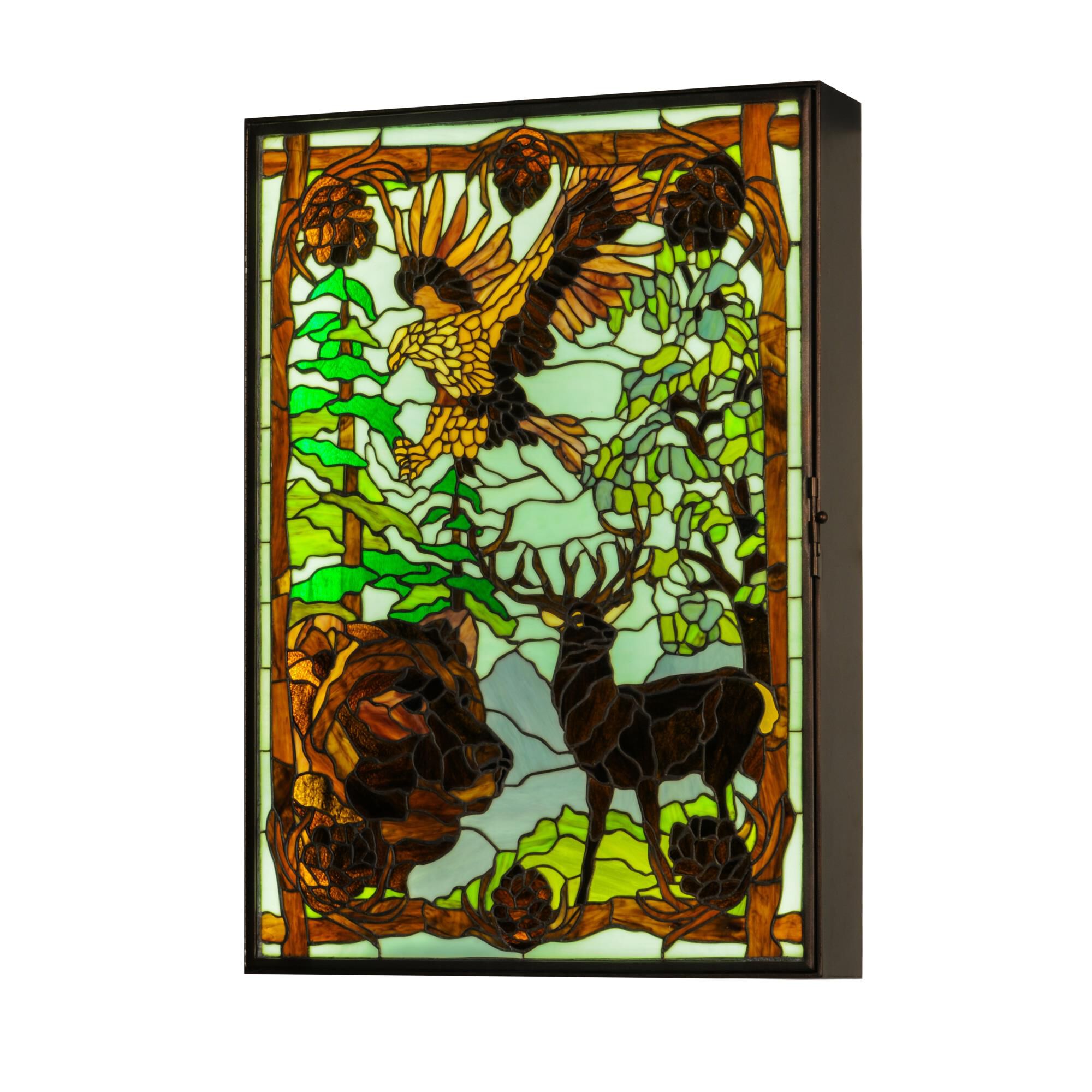 Shown in Light Blue-Amber-Beige-Green finish