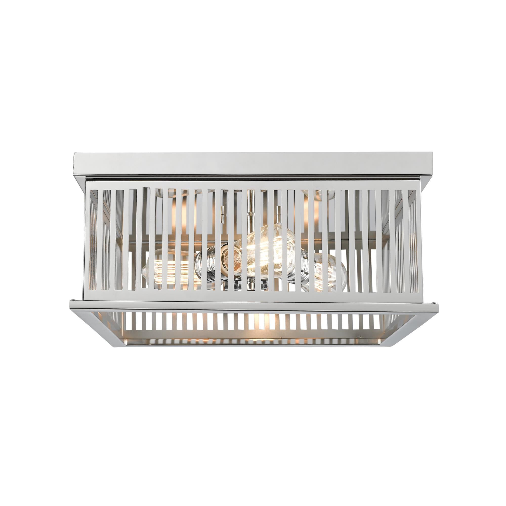Shown in Polished Nickel finish and Steel glass and Steel shade