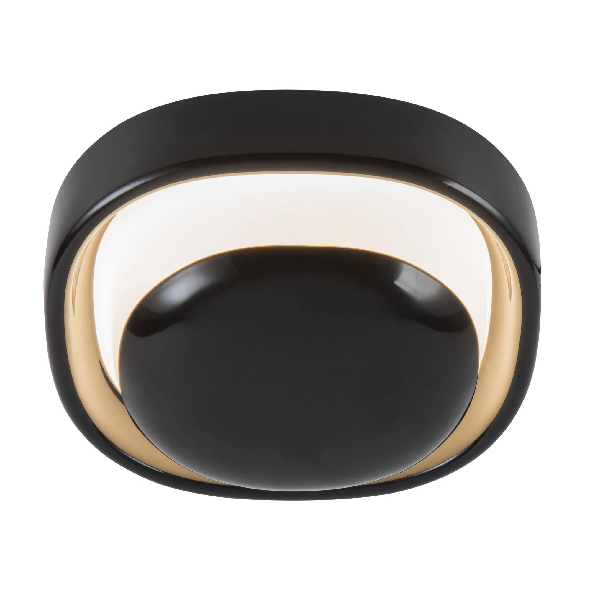 Shown in Glossy Black finish and Matte Opal glass