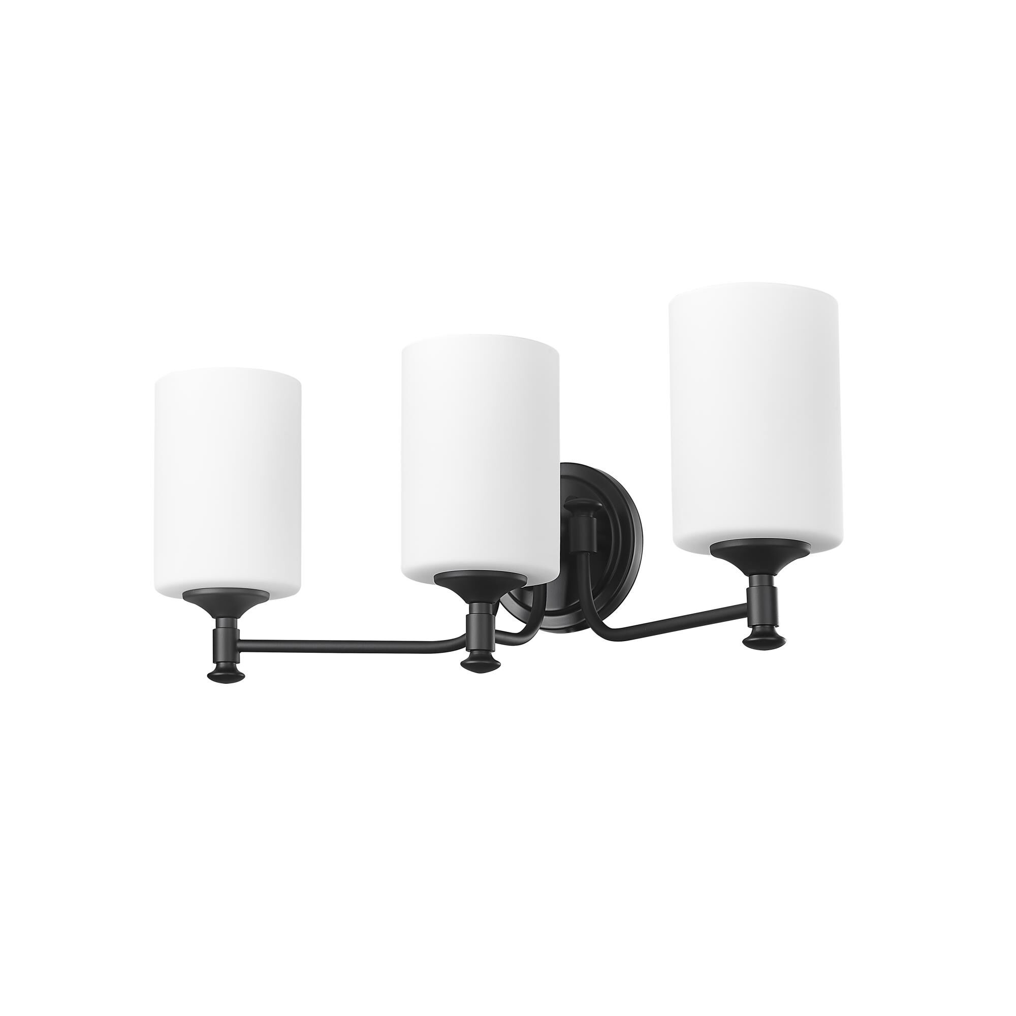 Shown in Matte Black finish and Etched Opal White glass