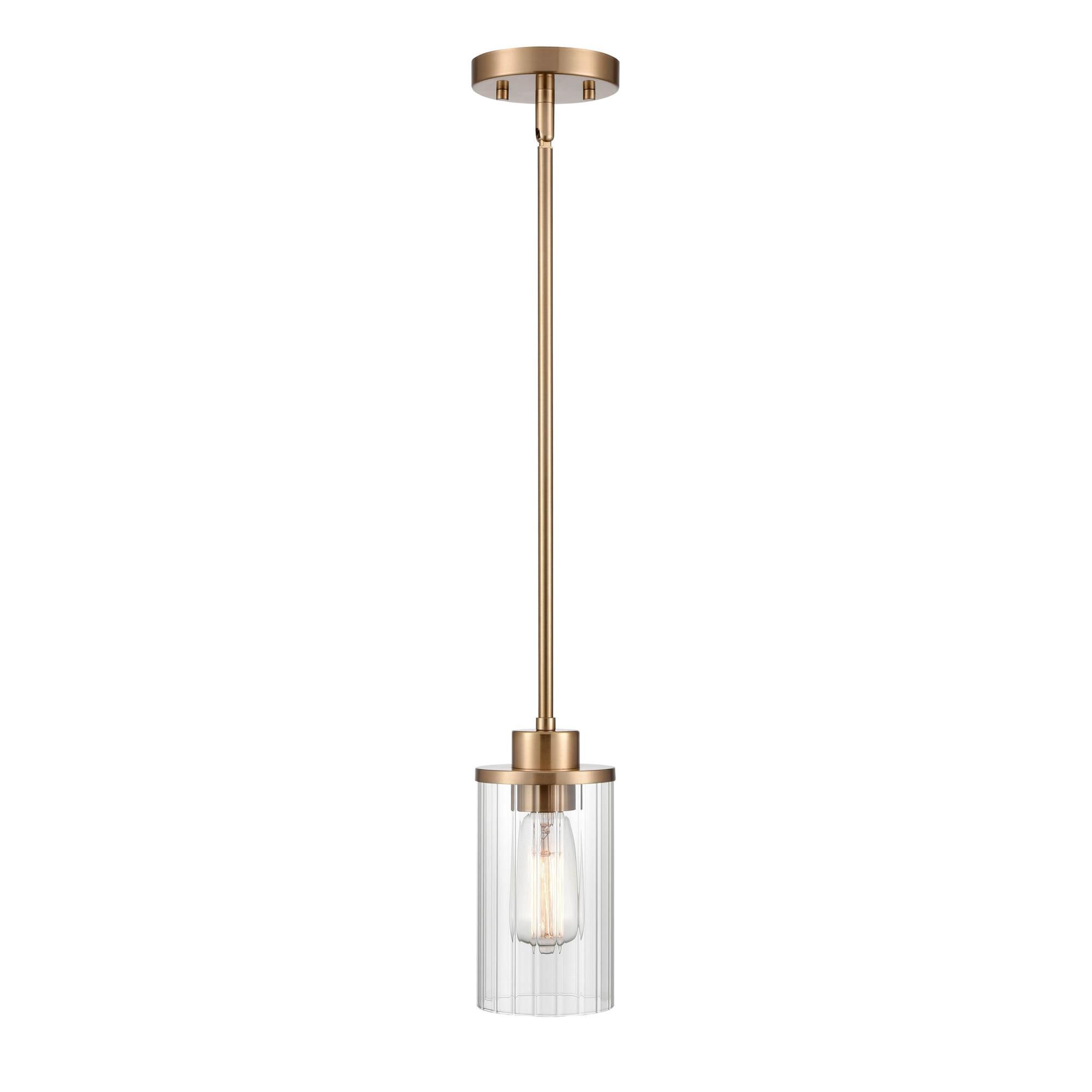 Shown in Modern Gold finish and Clear Beveled glass