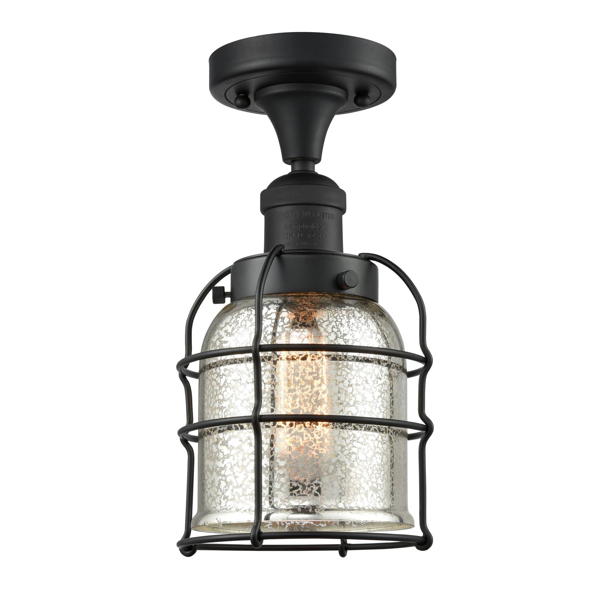 Bruno Marashlian Bell Cage 5 Inch 1 Light Semi Flush Mount by Innovations Lighting