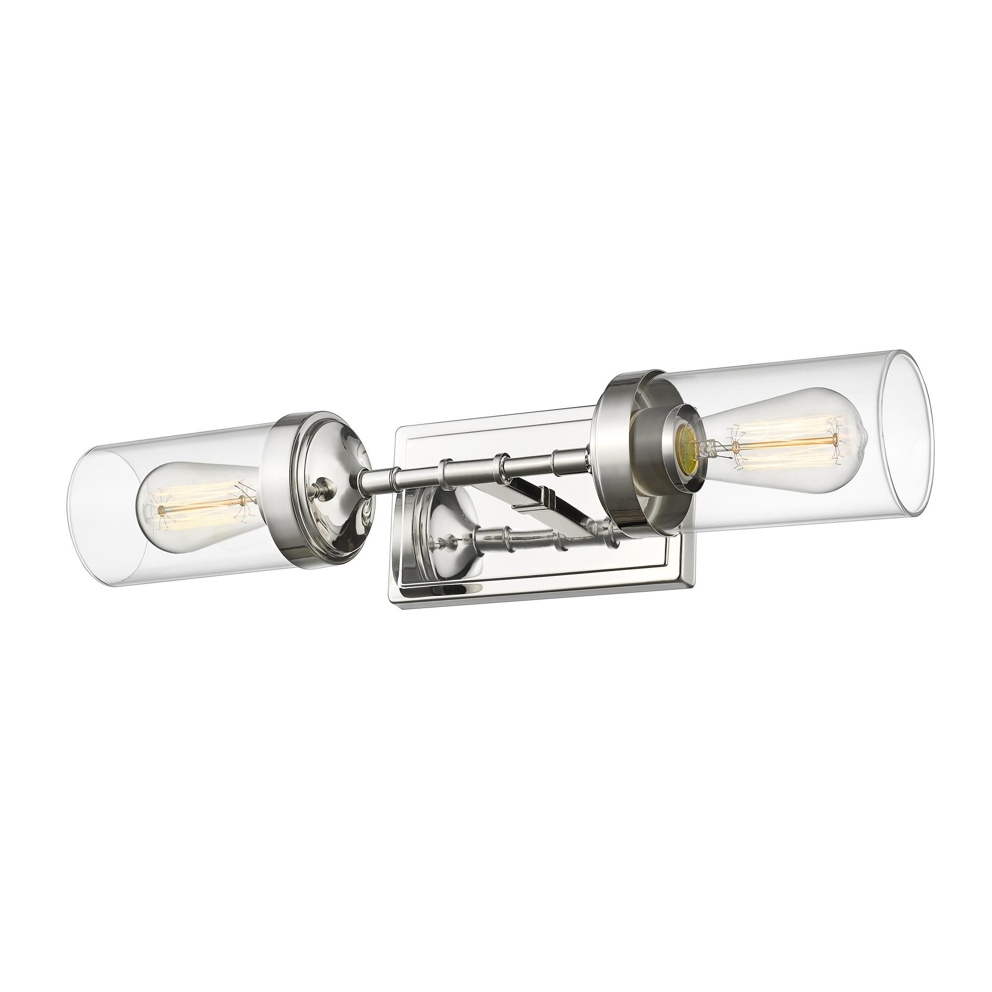 Shown in Polished Nickel finish and Glass shade