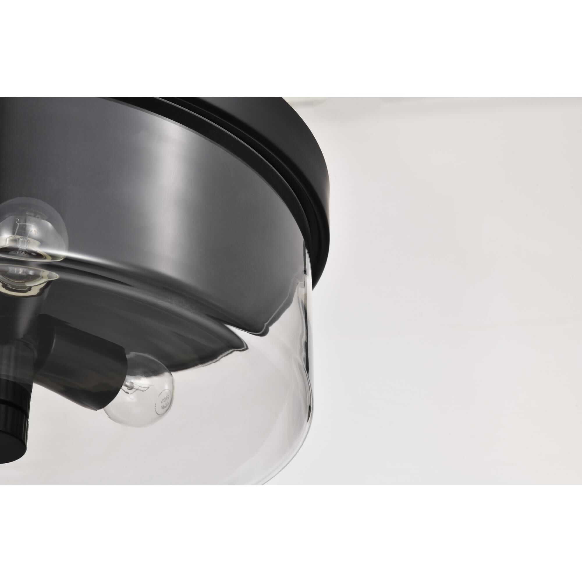 Shown in Matte Black finish and Clear glass