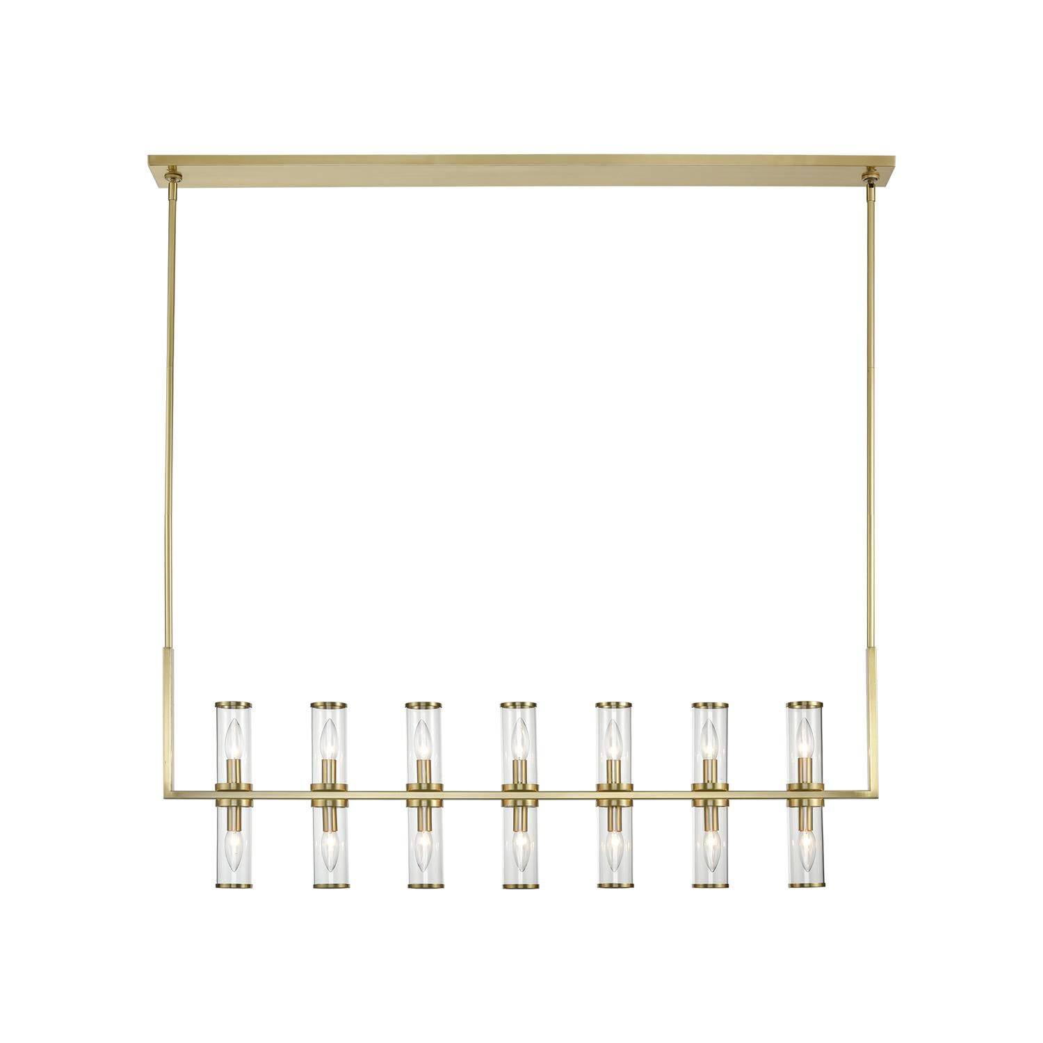 Revolve 48 Inch 14 Light Linear Suspension Light by Alora Lighting