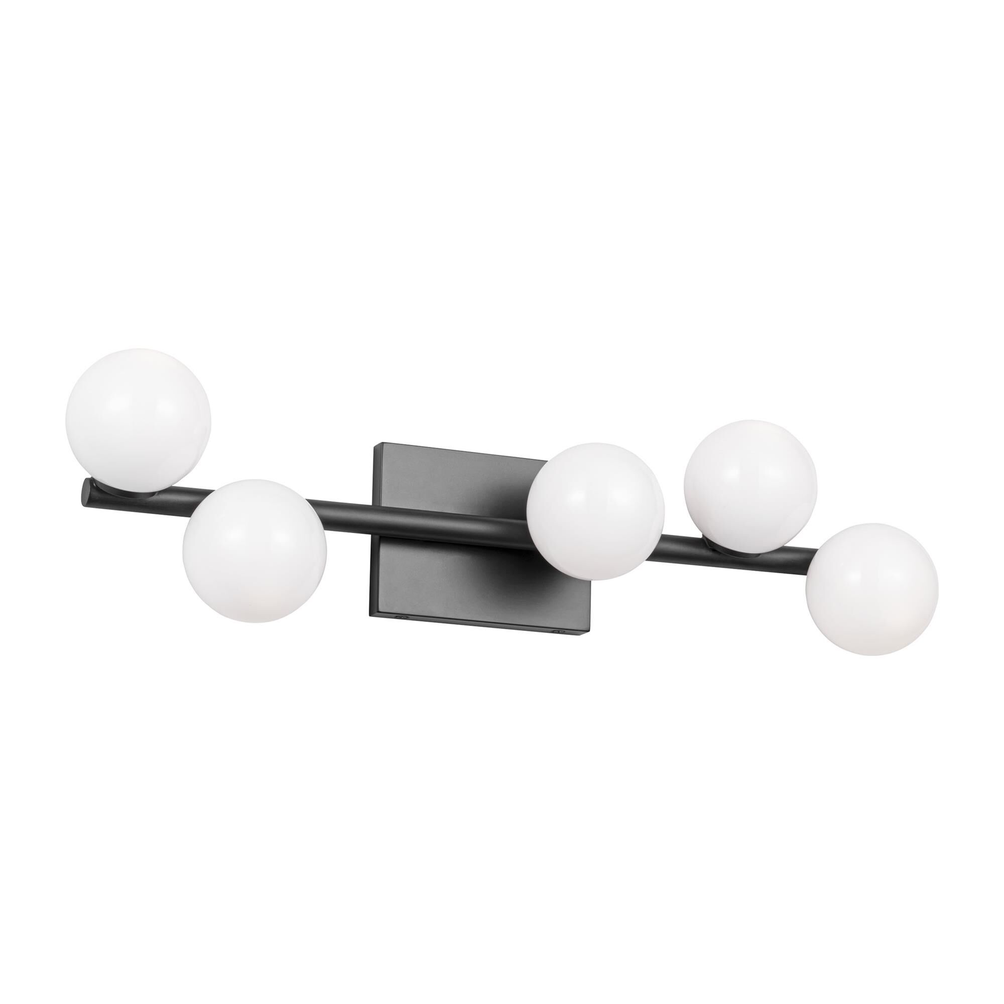 Shown in Aged Iron finish and Milk glass