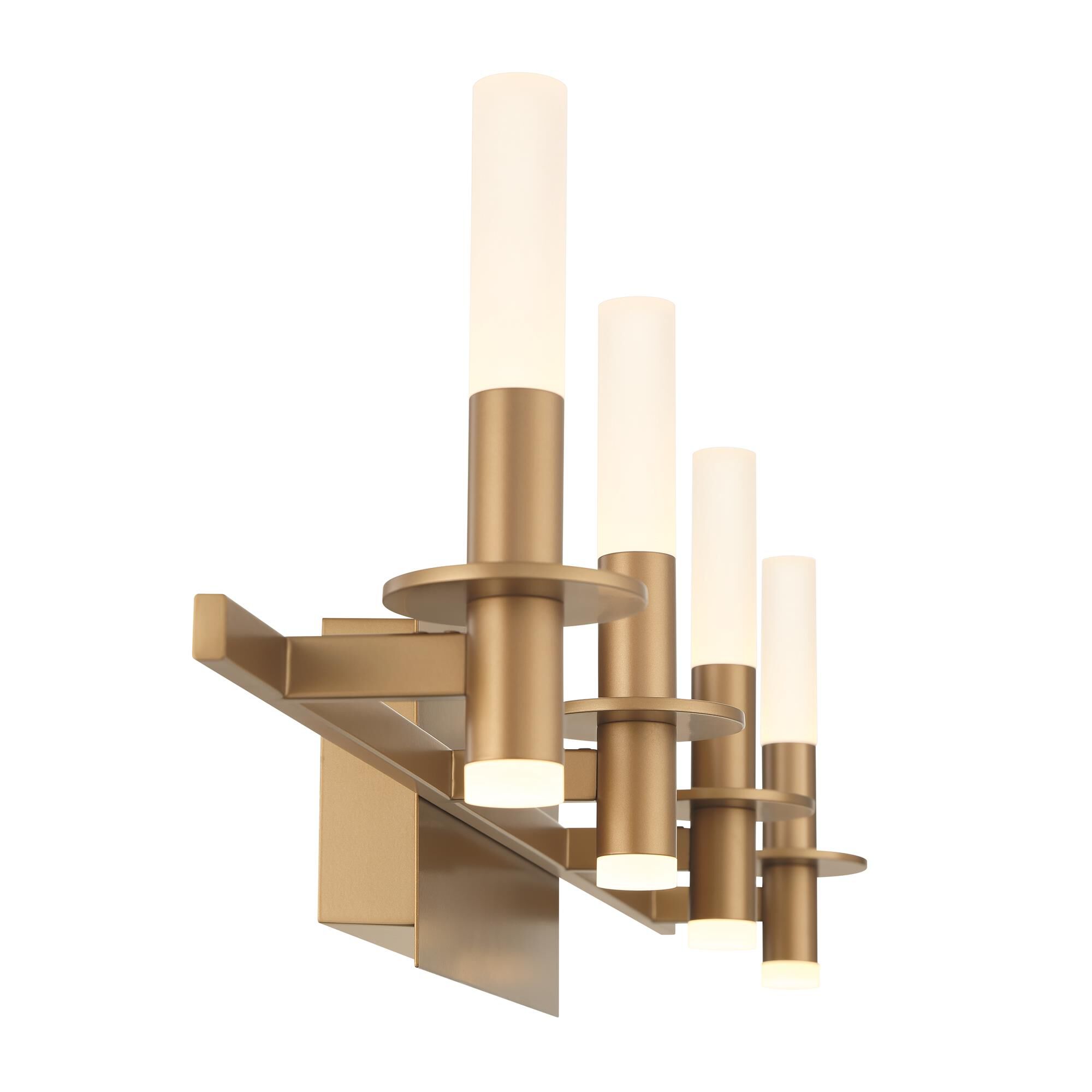 Shown in Gold finish and Frosted White Acrylic glass