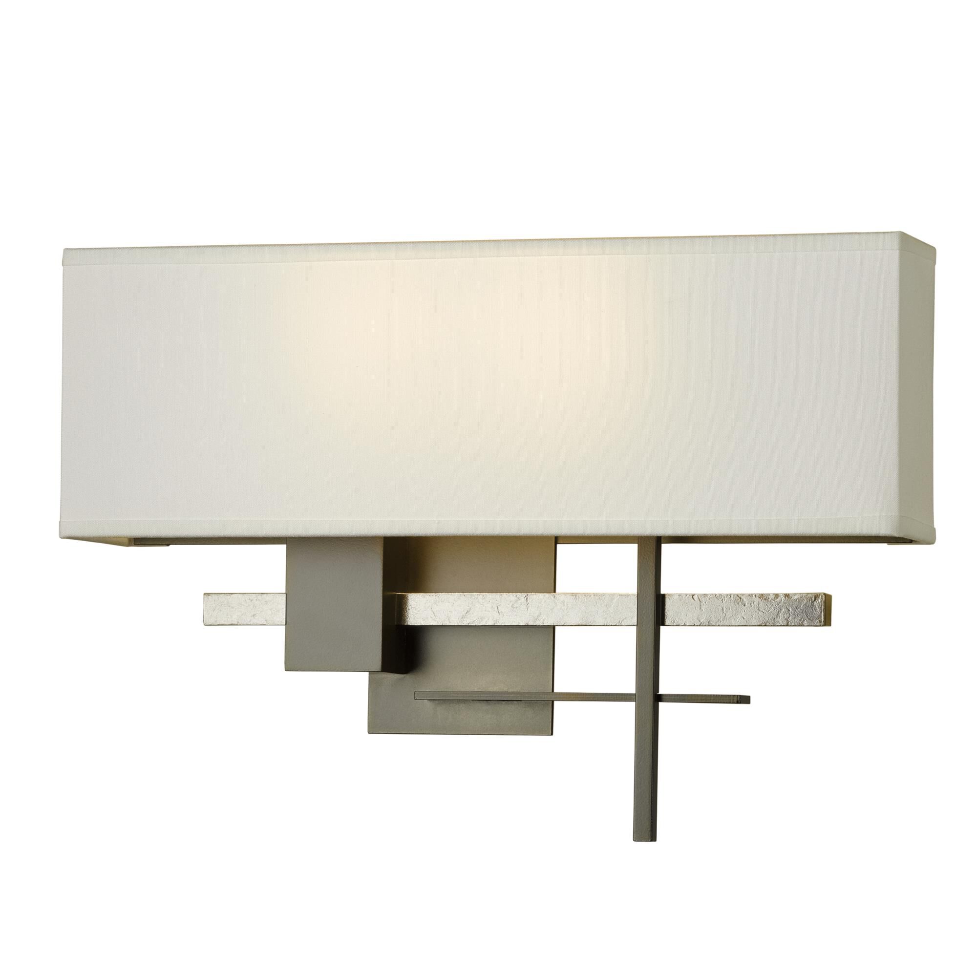 Shown in Dark Smoke finish and Natural Anna shade and Sterling accent