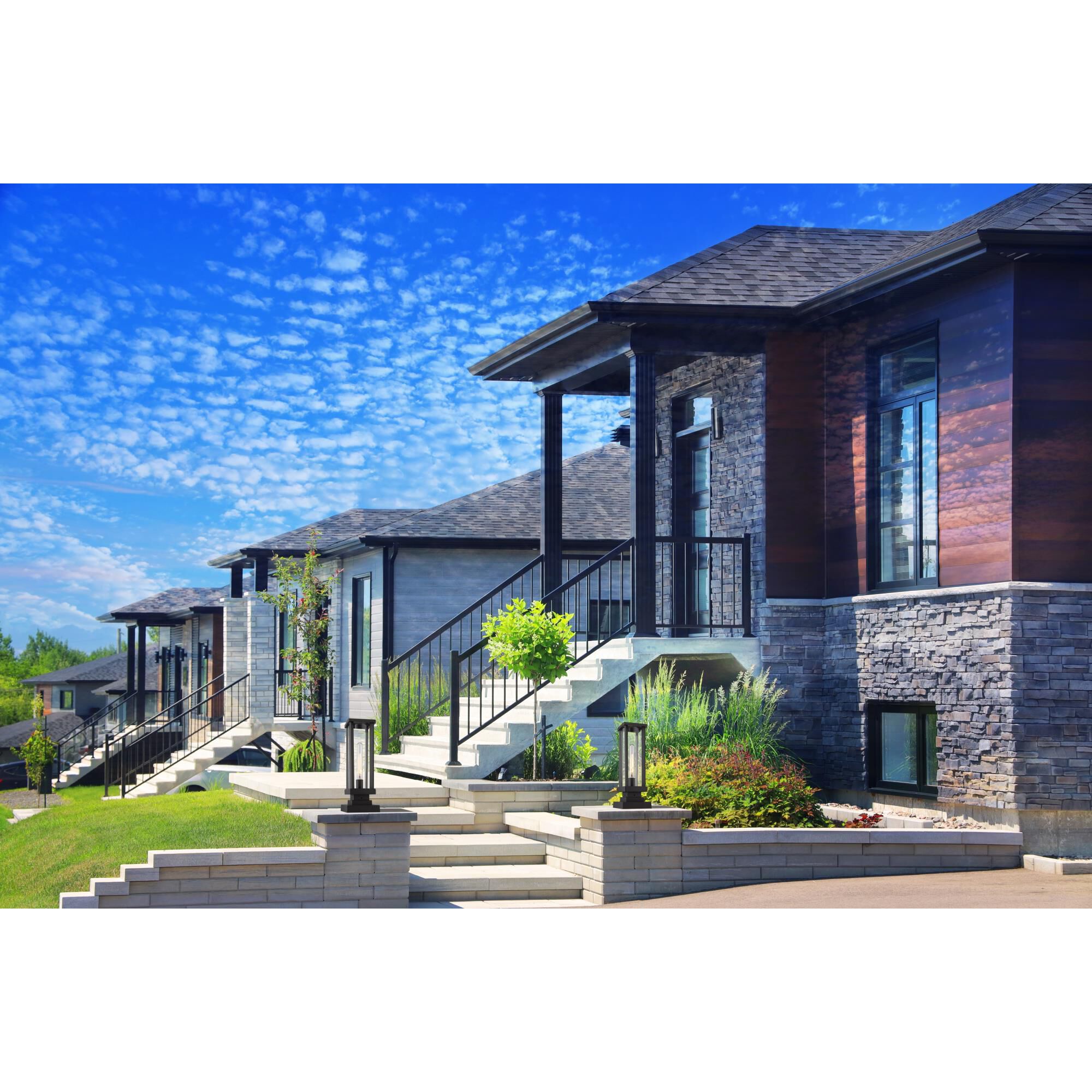 Shown in Black finish and Glass shade