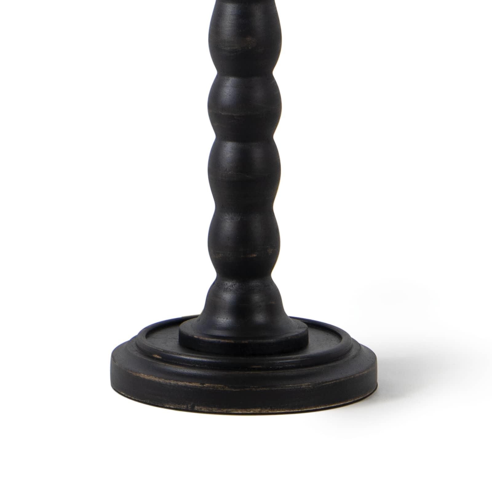 Shown in Ebony finish and Linen shade