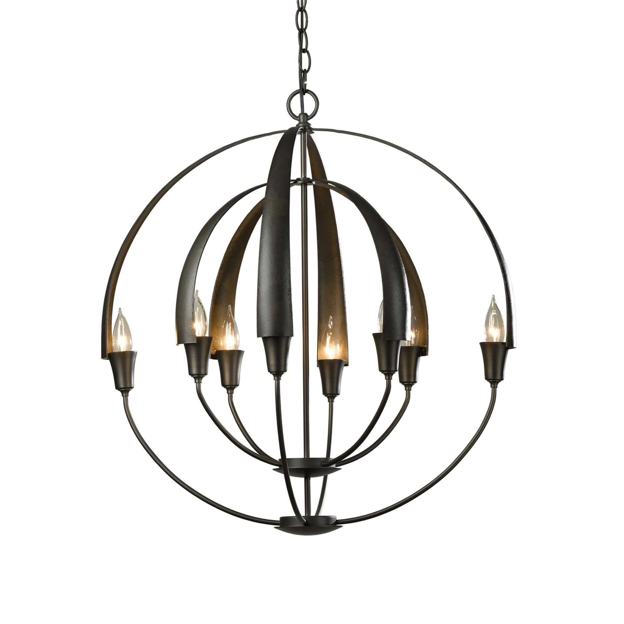Cirque 25 Inch 8 Light Chandelier by Hubbardton Forge