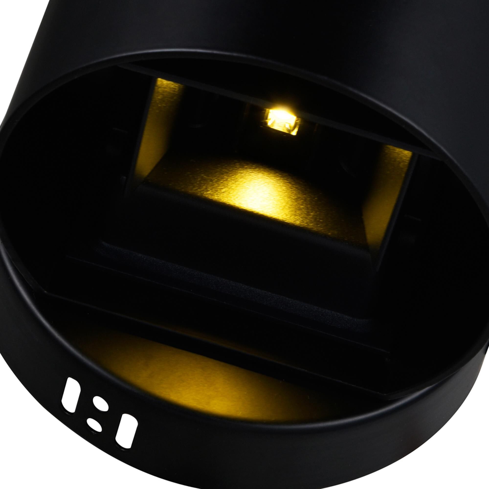 Shown in Black finish and Black shade