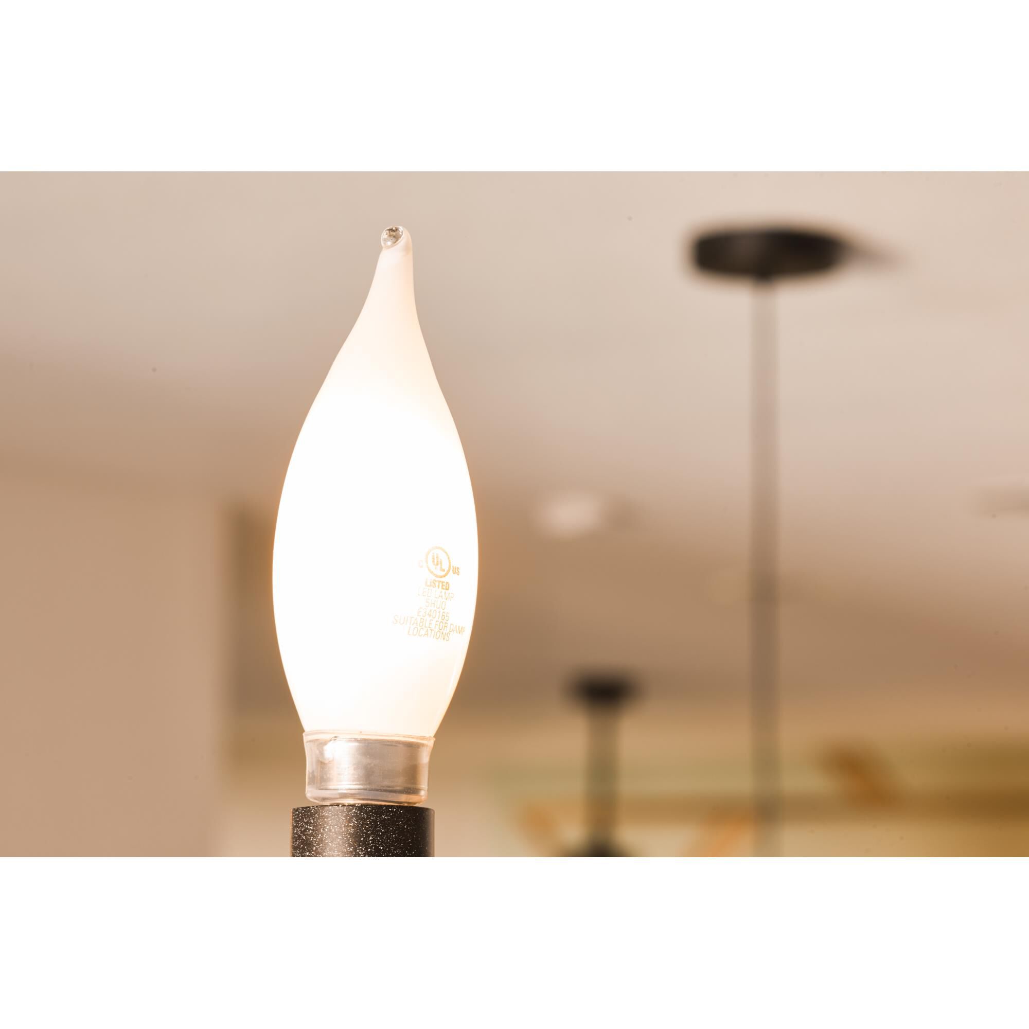 Dimmable 4.50 Watt 3000K CA10 LED Light Bulb,