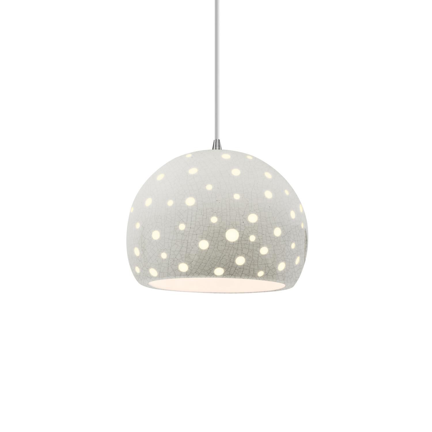 Perforated Globe 7 Inch Mini Pendant by Justice Design Group
