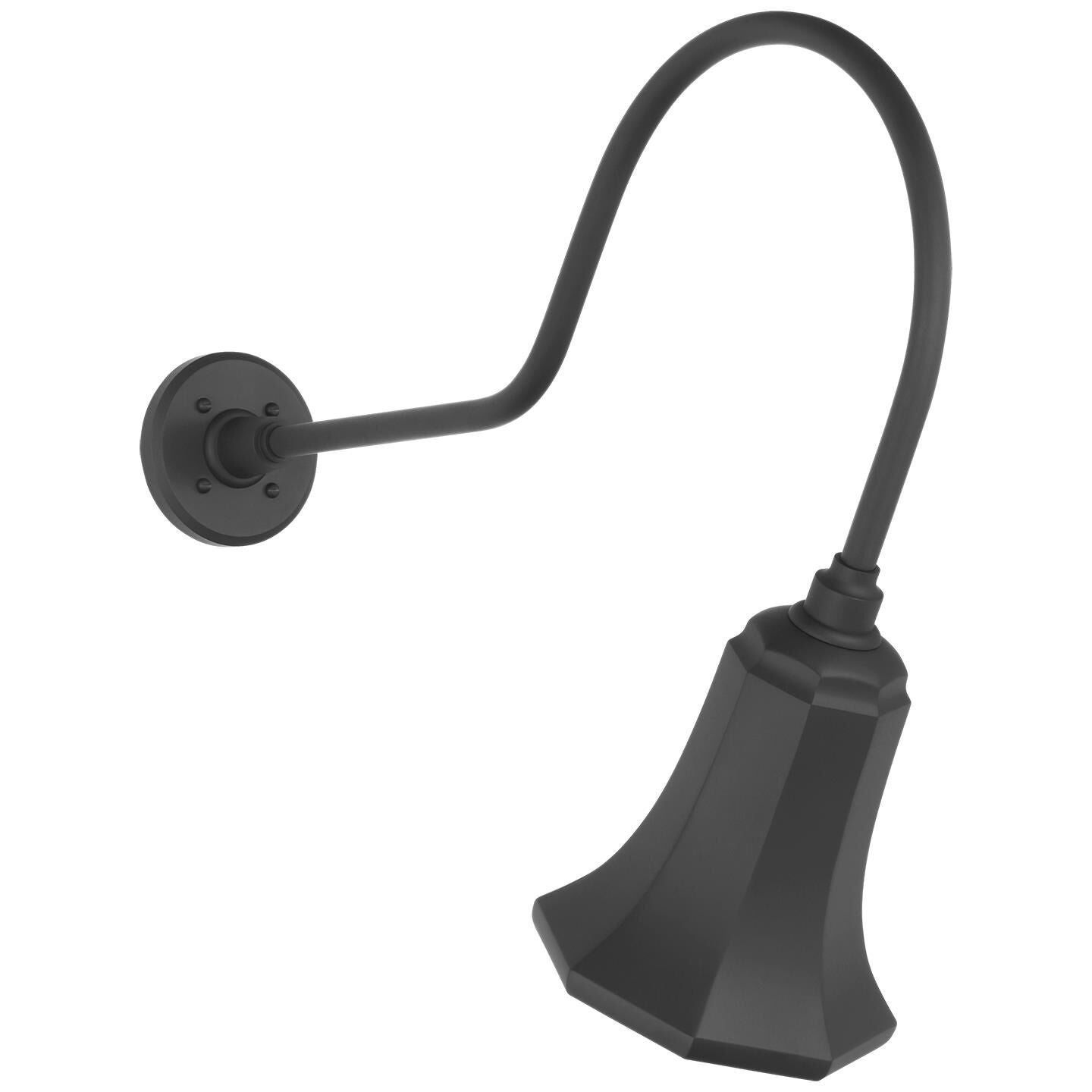 Shown in Matte Black finish and Black shade