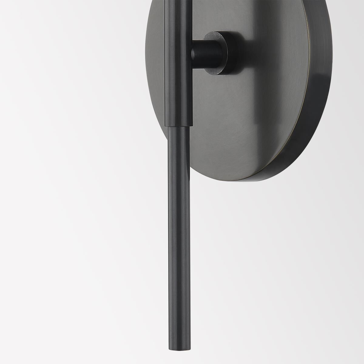 Shown in Old Bronze finish and White Linen shade