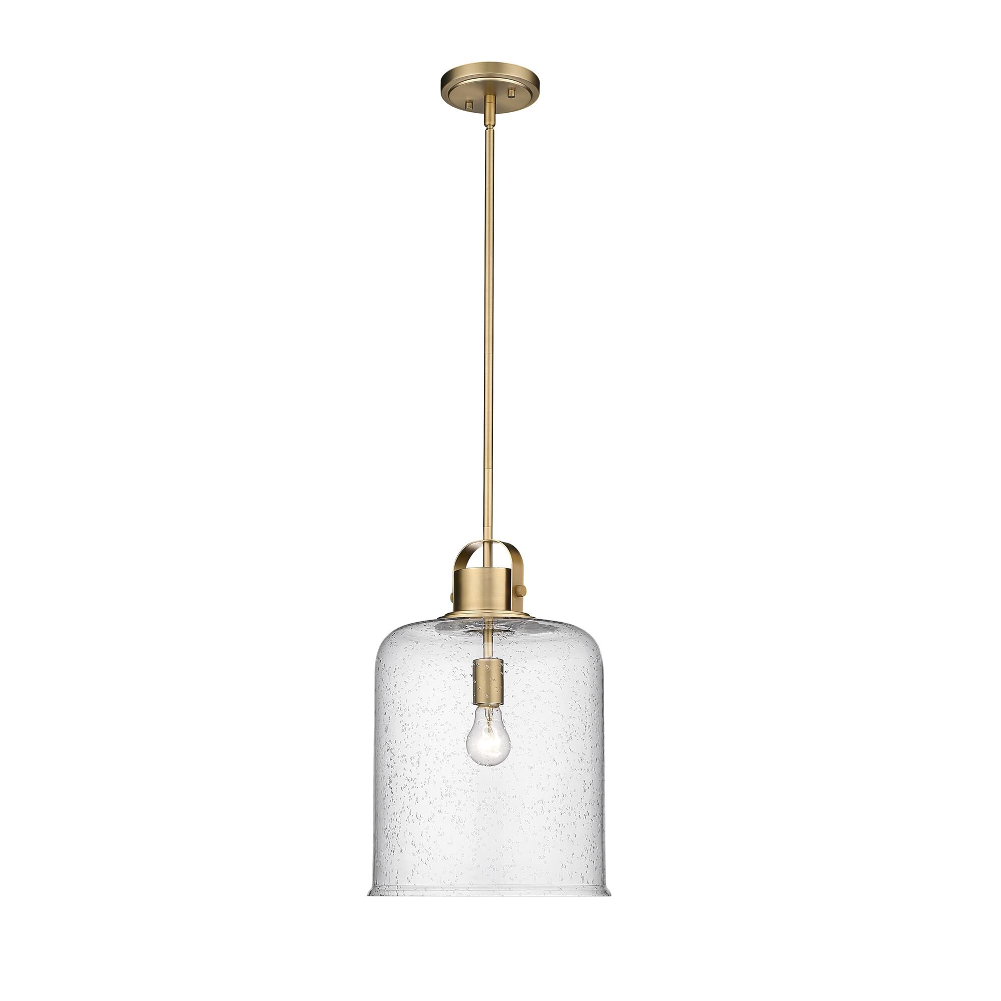 Shown in Heirloom Gold finish and Glass shade
