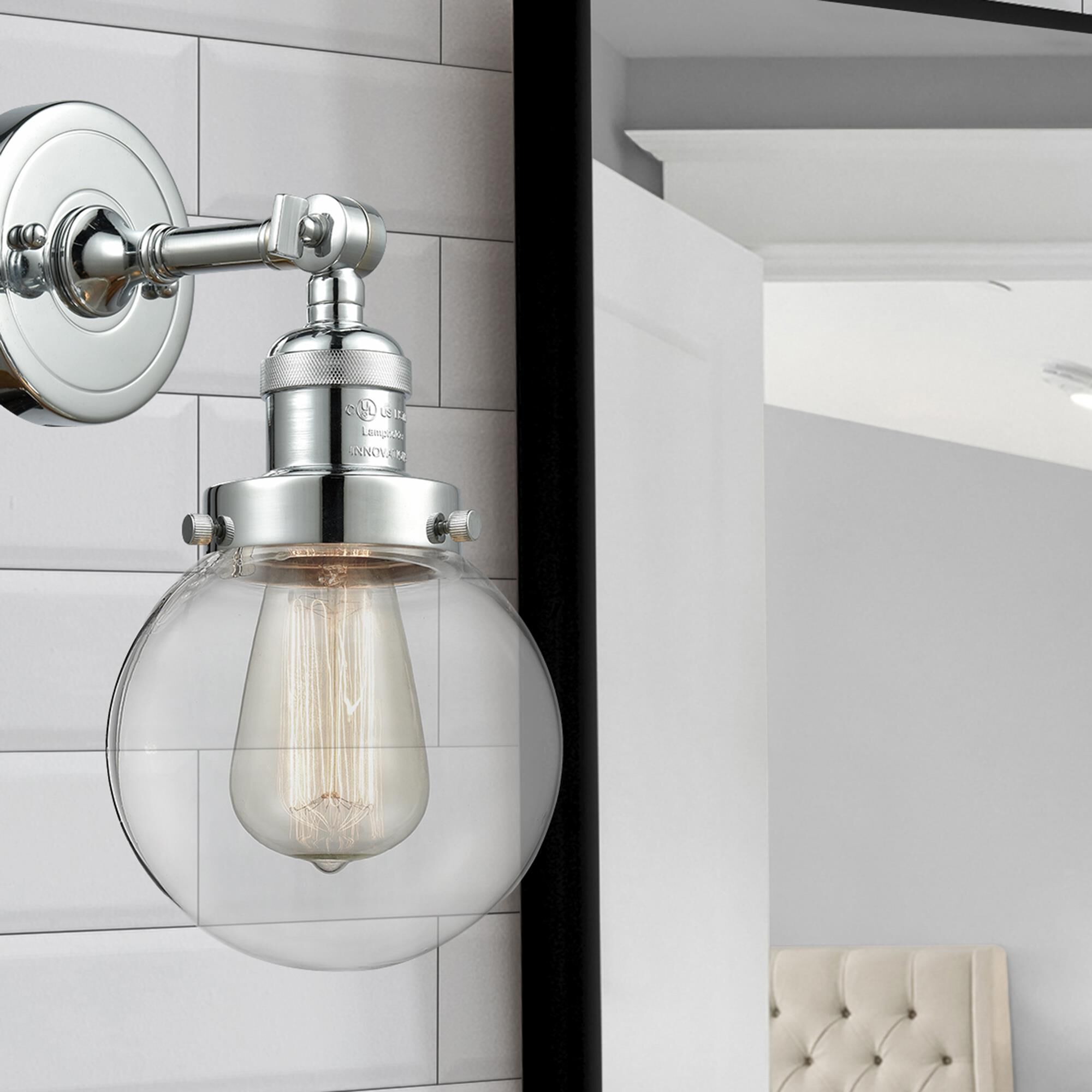 Shown in Polished Chrome finish and Clear glass and No Accent accent