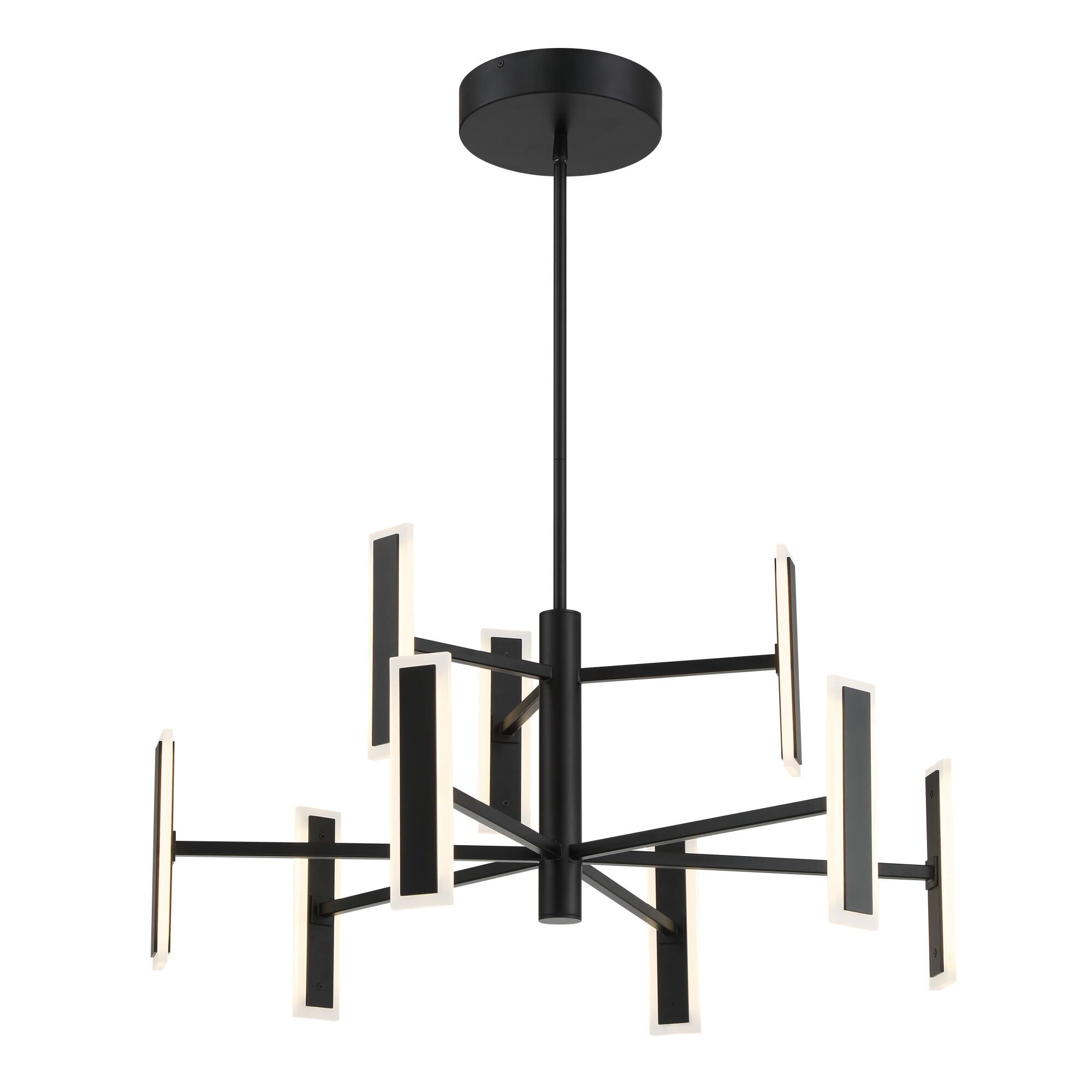 Edge 54 Inch 9 Light Chandelier by Kovacs