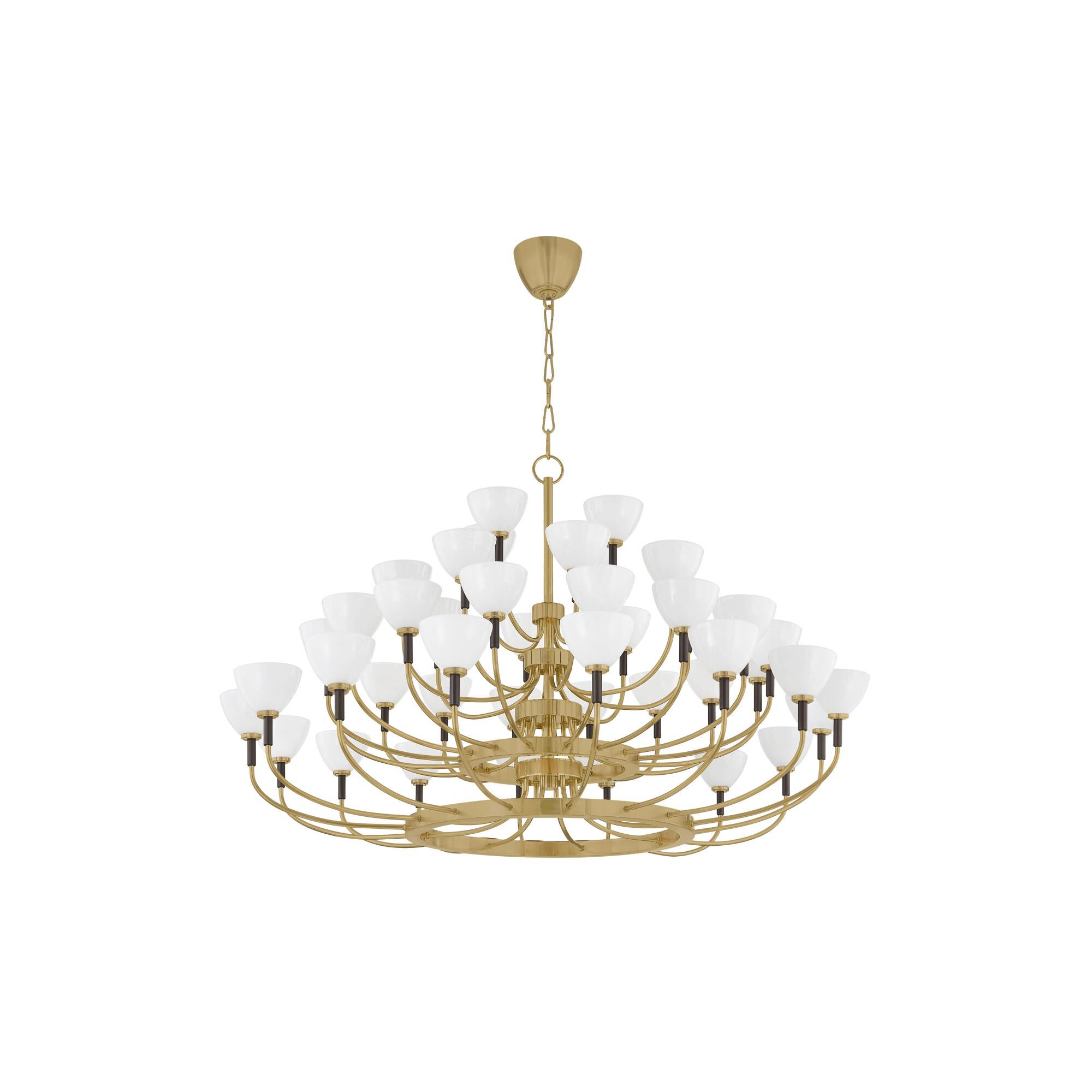 Shown in Vintage Polished Brass and Bronze finish and Cloud glass