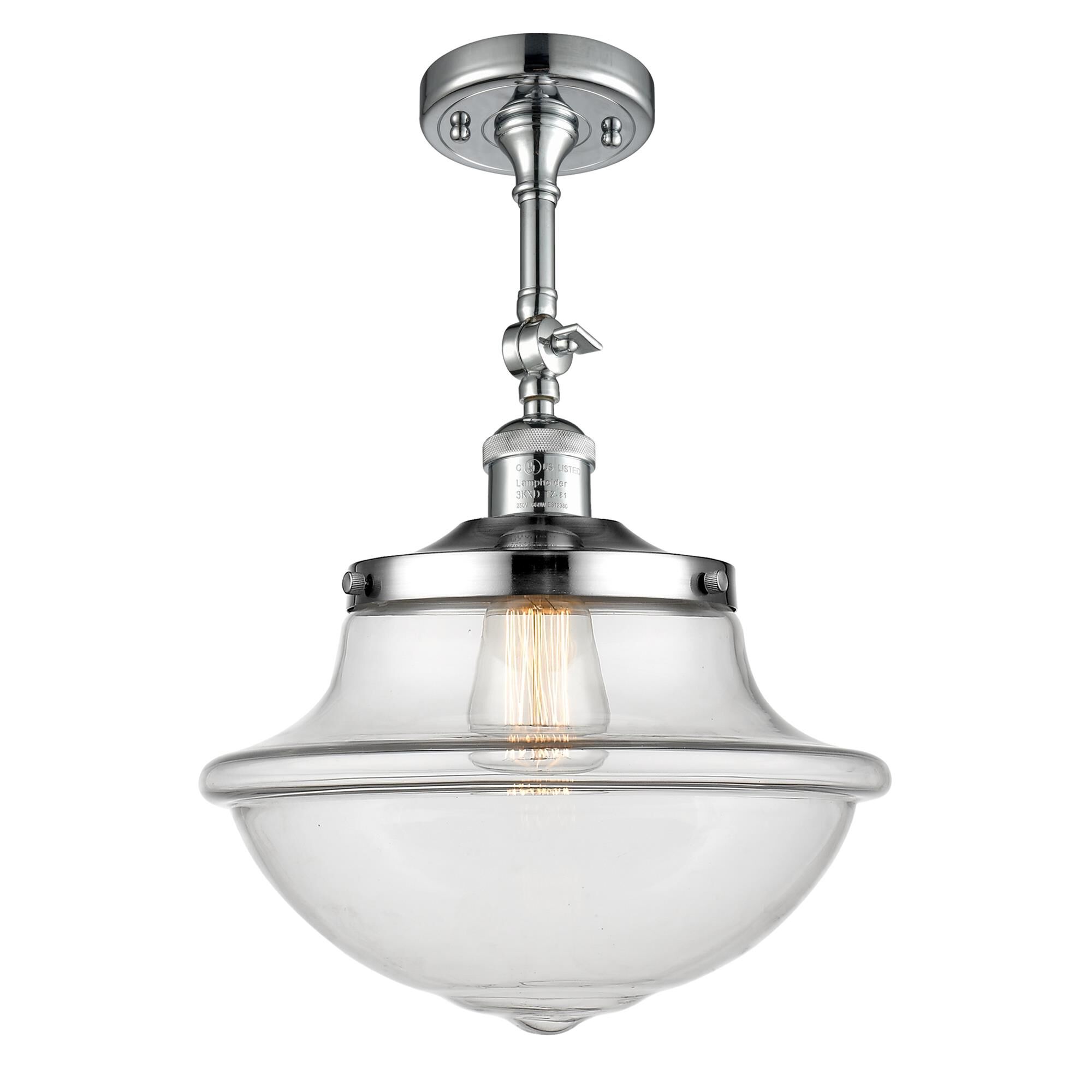 Shown in Polished Chrome finish and Clear glass