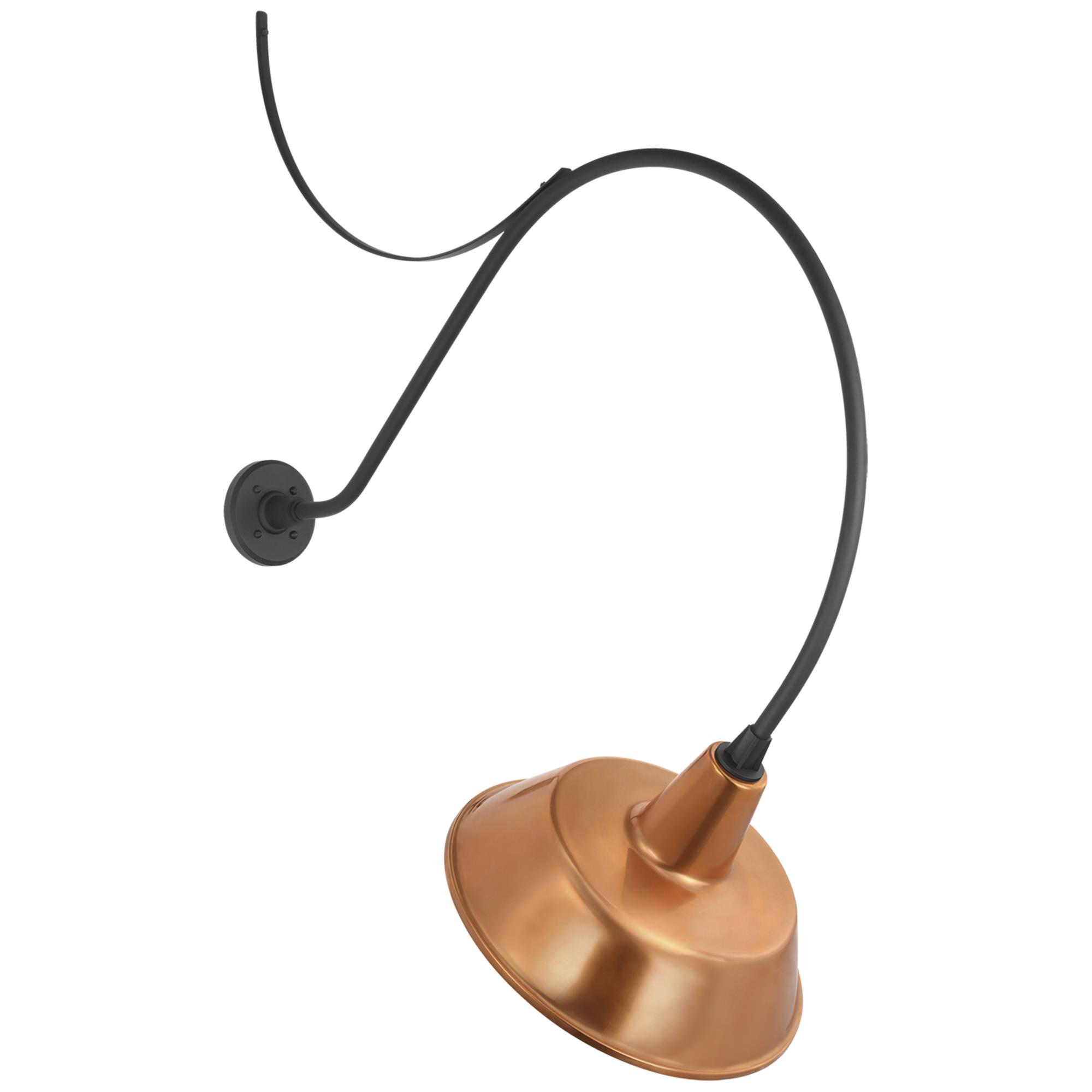 Shown in Matte Black finish and Copper shade