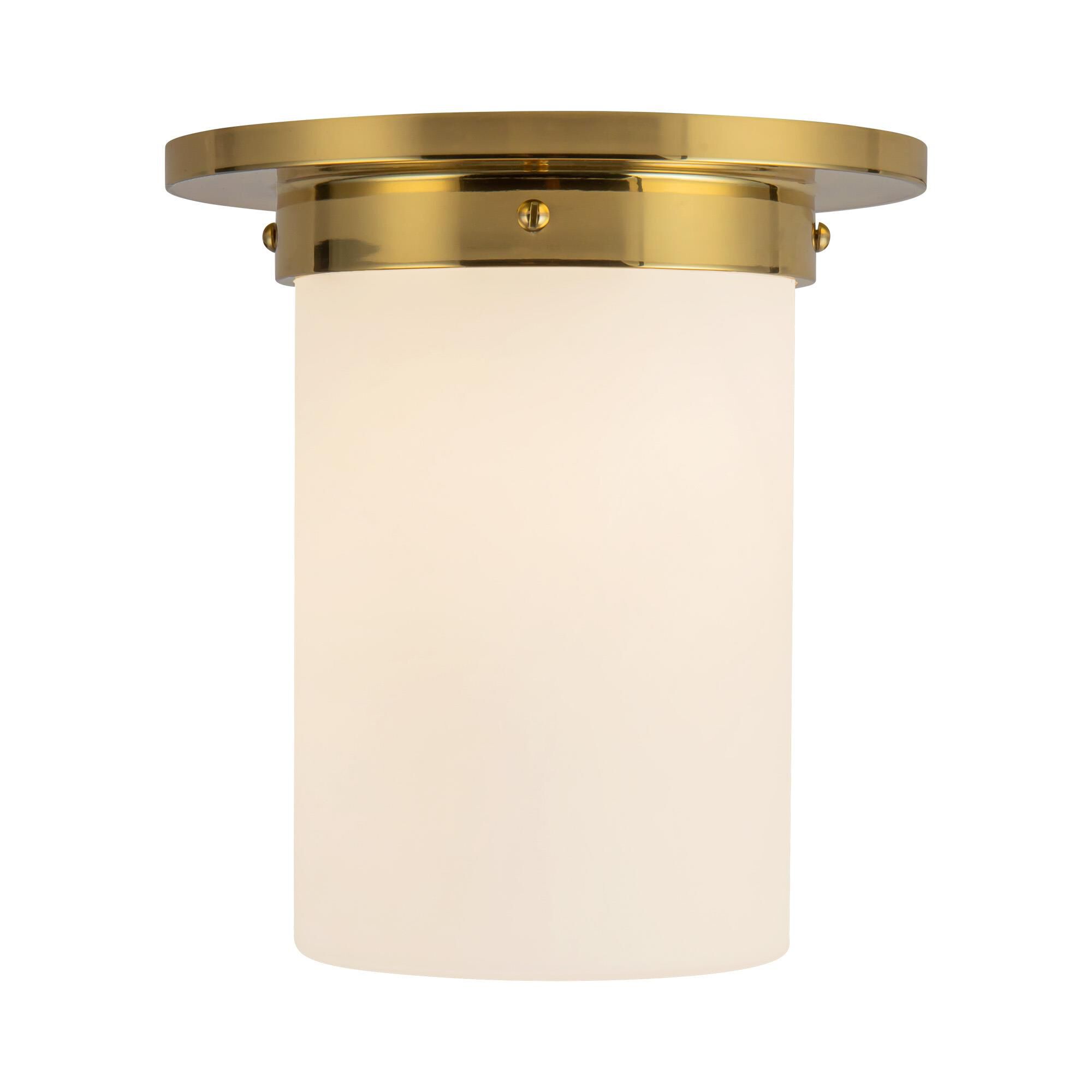 Shown in Patina Brass finish and Matte Opal glass