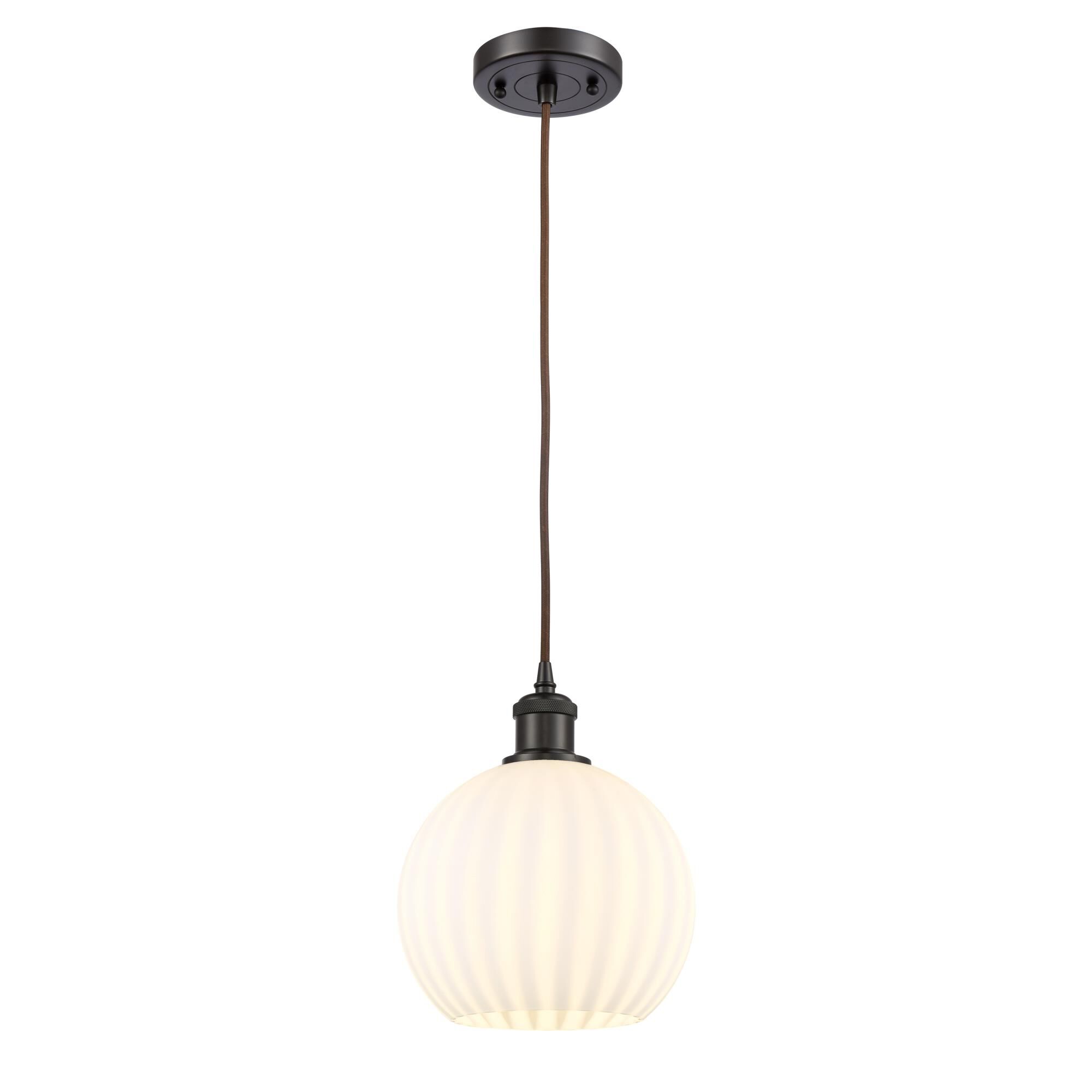 Bruno Marashlian White Venetian 8 Inch Mini Pendant by Innovations Lighting