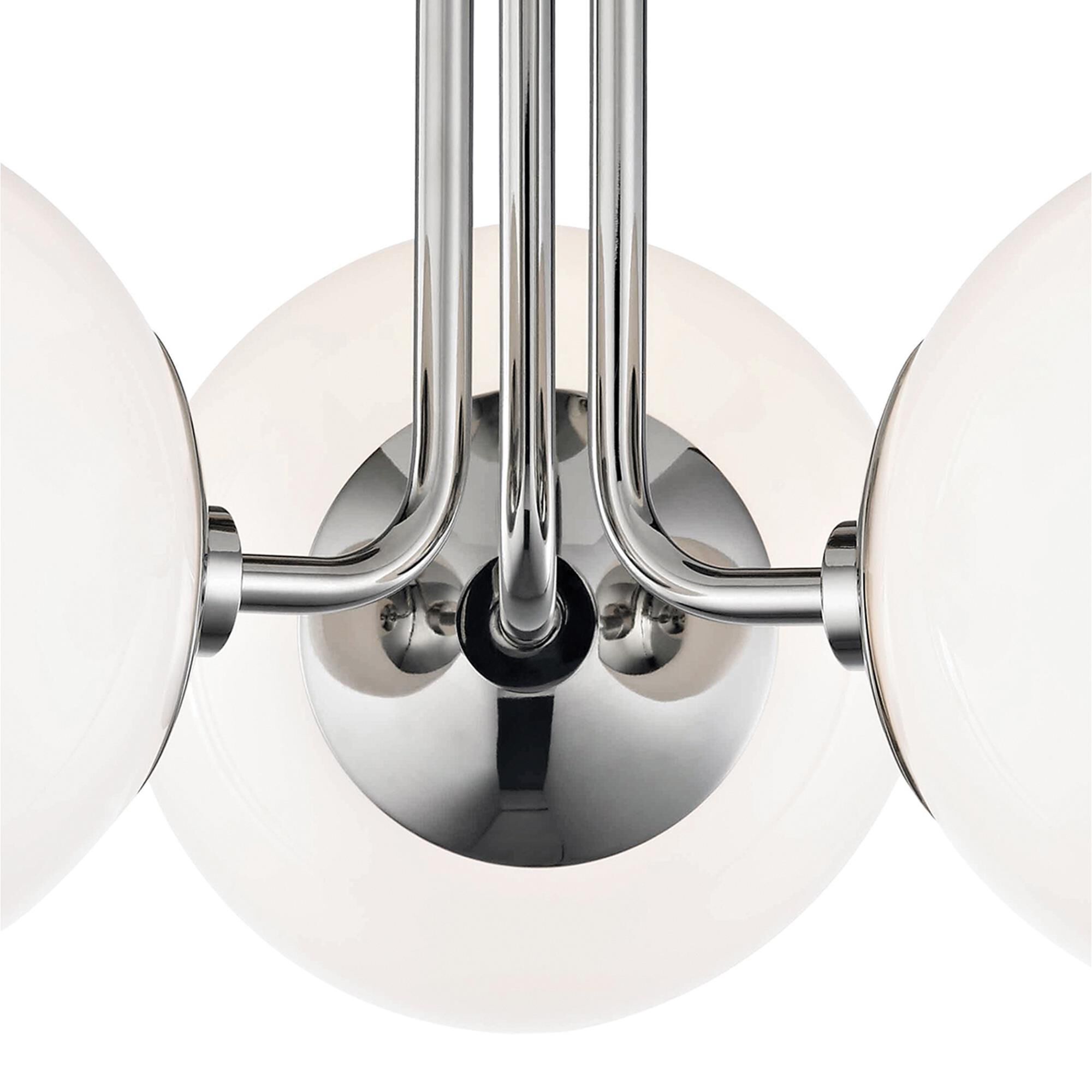 Shown in Polished Nickel finish and Opal Glossy glass