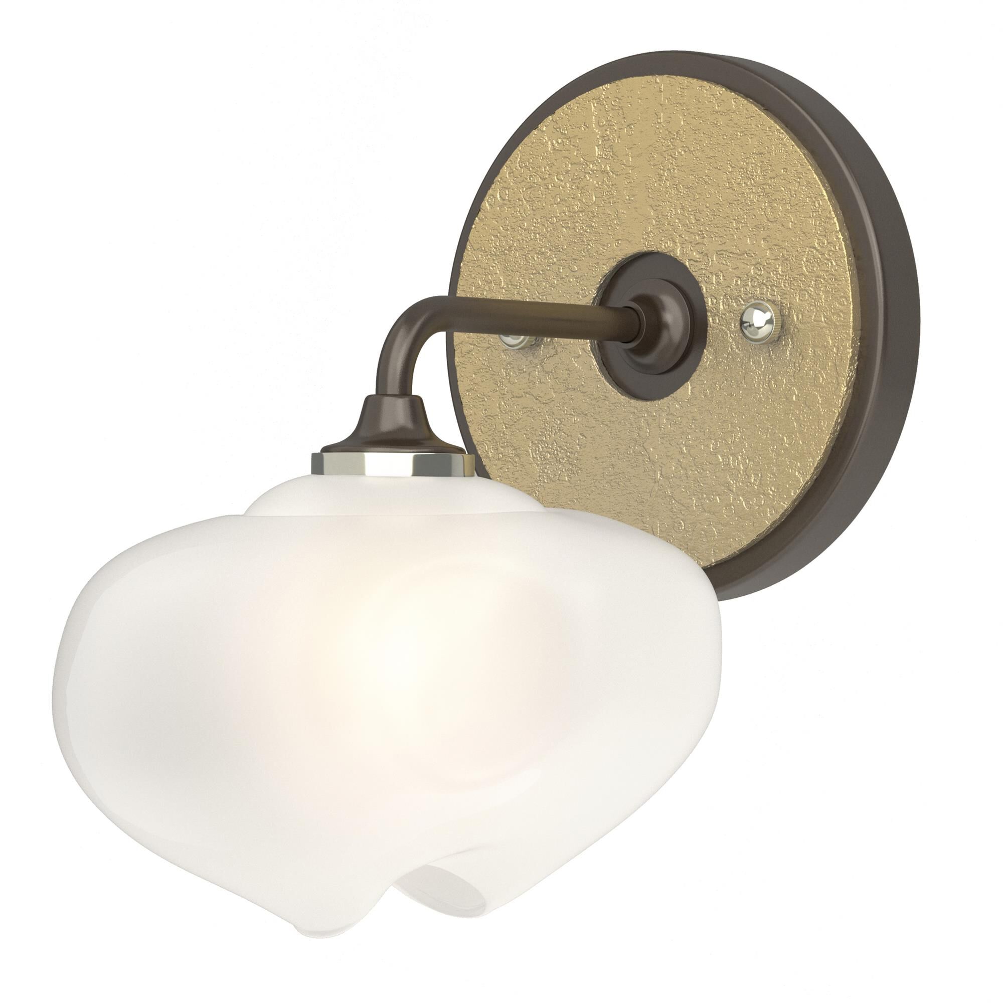 Shown in Oil Rubbed Bronze finish and Frosted glass and Modern Brass (86) accent