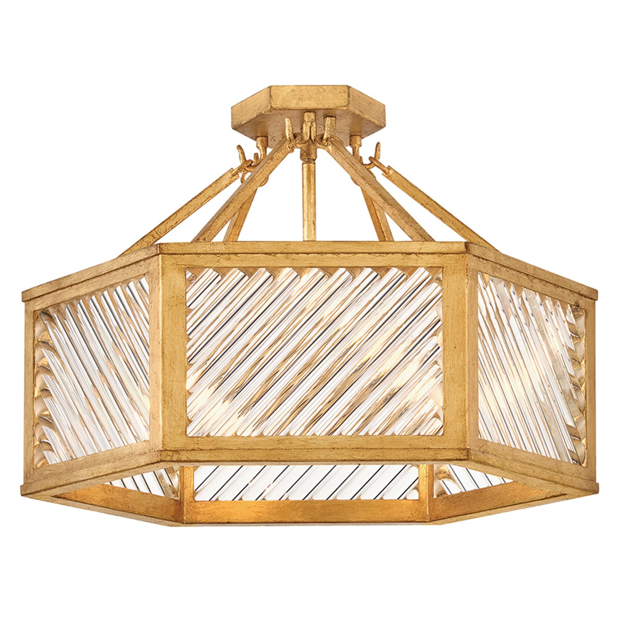 Sura 19 Inch 4 Light Semi Flush Mount,